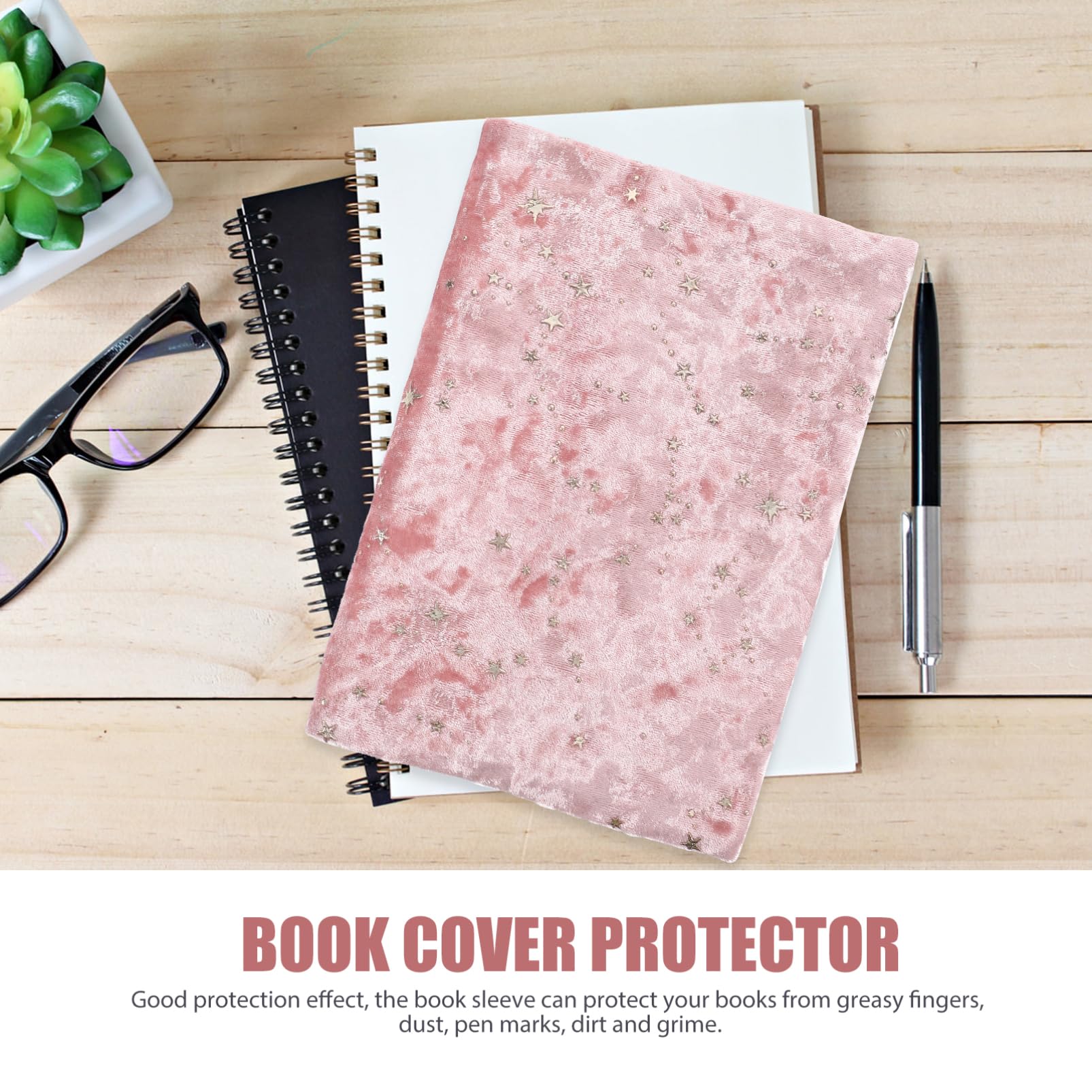 Tofficu 3 Pièces credence bookcase housse de livre de livre fournitures de journal indésirable signet autocollants de pour planificateur protège-livre ornemental chiffon rose