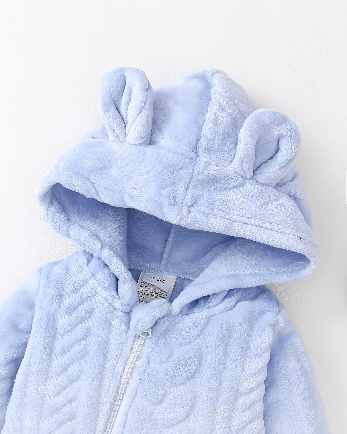 Saeaby Newborn Baby Girl Boy Clothes Fall Winter Infant Long Sleeve Fleece Jumpsuit Romper Hooded Baby Snowsuit Bear Outfit
