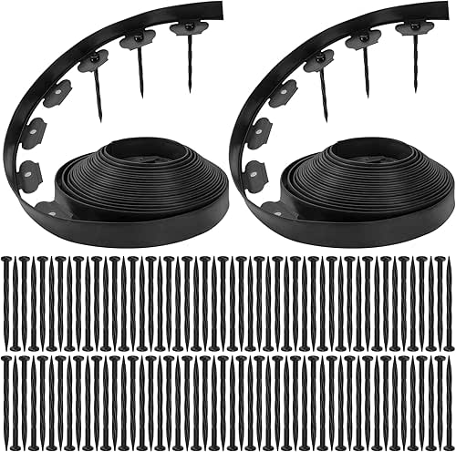 Bonviee 1.5 Inch x 66FT Garden Border Edging Kit with