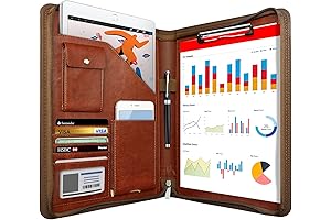WRIYES Mens Portfolio Organizer: Premium Leather Padfolio Binder for Professional Success