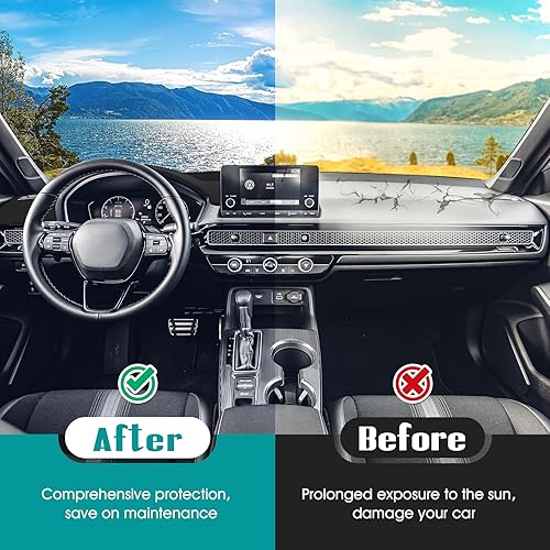 Miniatura 229 de FIILINES - Cubierta para tablero, accesorio para tablero de malla antideslizante, parasol sin reflejos y protector compatible con Toyota RAV4