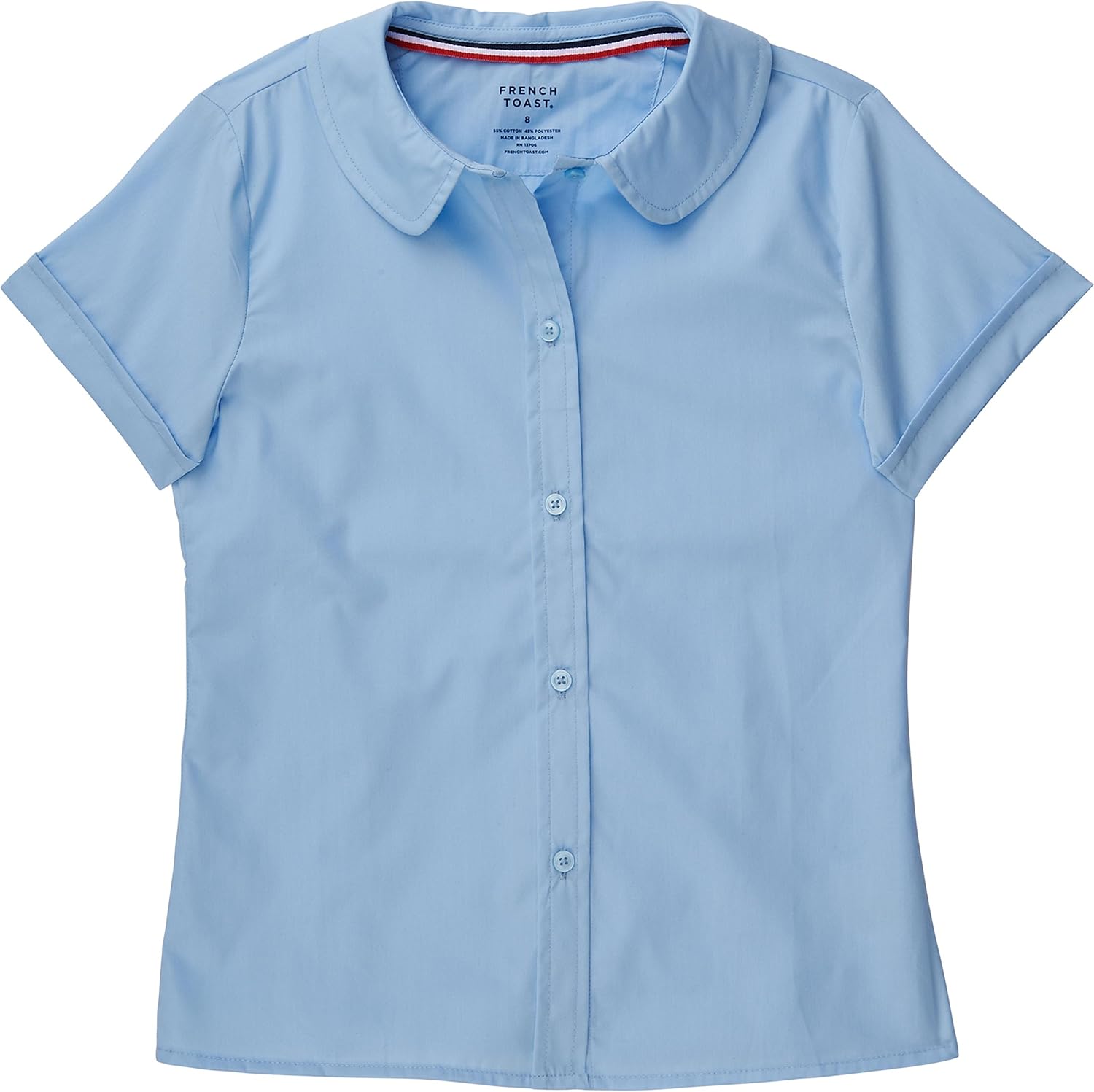 French Toast School Uniform Girls Short Sleeve Modern Peter Pan Blouse: Clothing