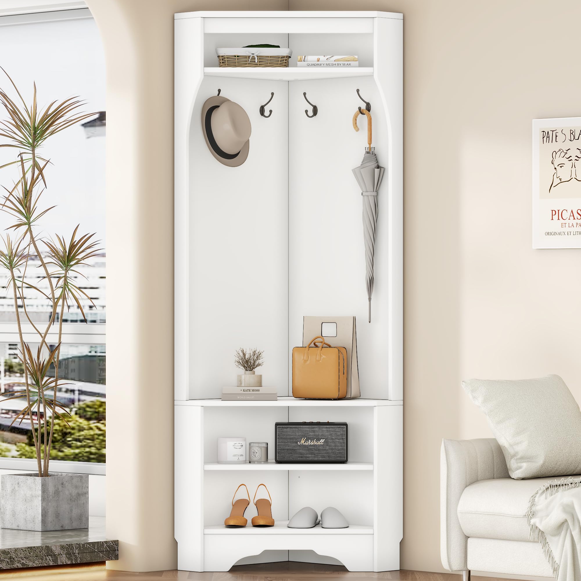 Amazon.com: JIVOIT All in One Hall Tree, Minimalist Corner Hall