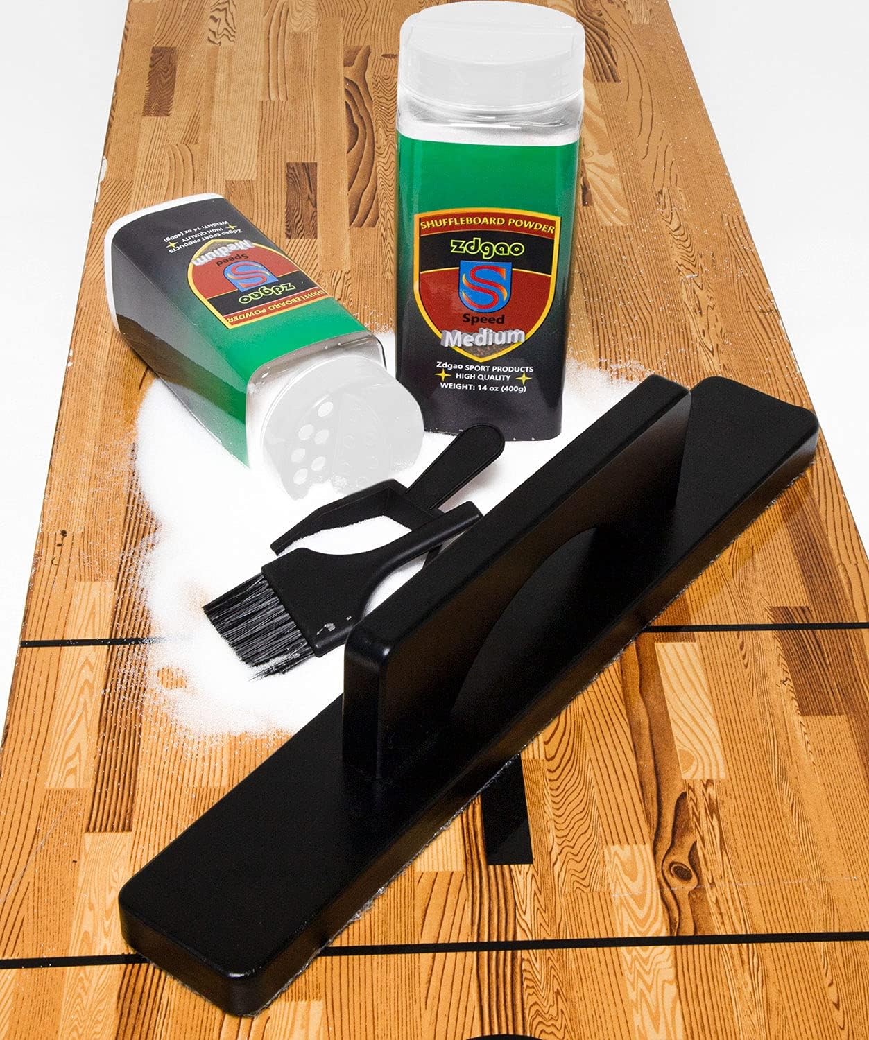 Shuffleboard Sand with Shuffleboard Brush - Shuffleboard Wax Set for Shuffleboard Table + Shuffleboard Brush + Mini Dustpan and Brush