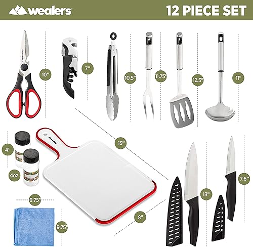 Miniatura 8 de Juego de utensilios de cocina para campamento, organizador de viaje, accesorios de parrilla, equipo compacto portátil para mochileros, barbacoa,