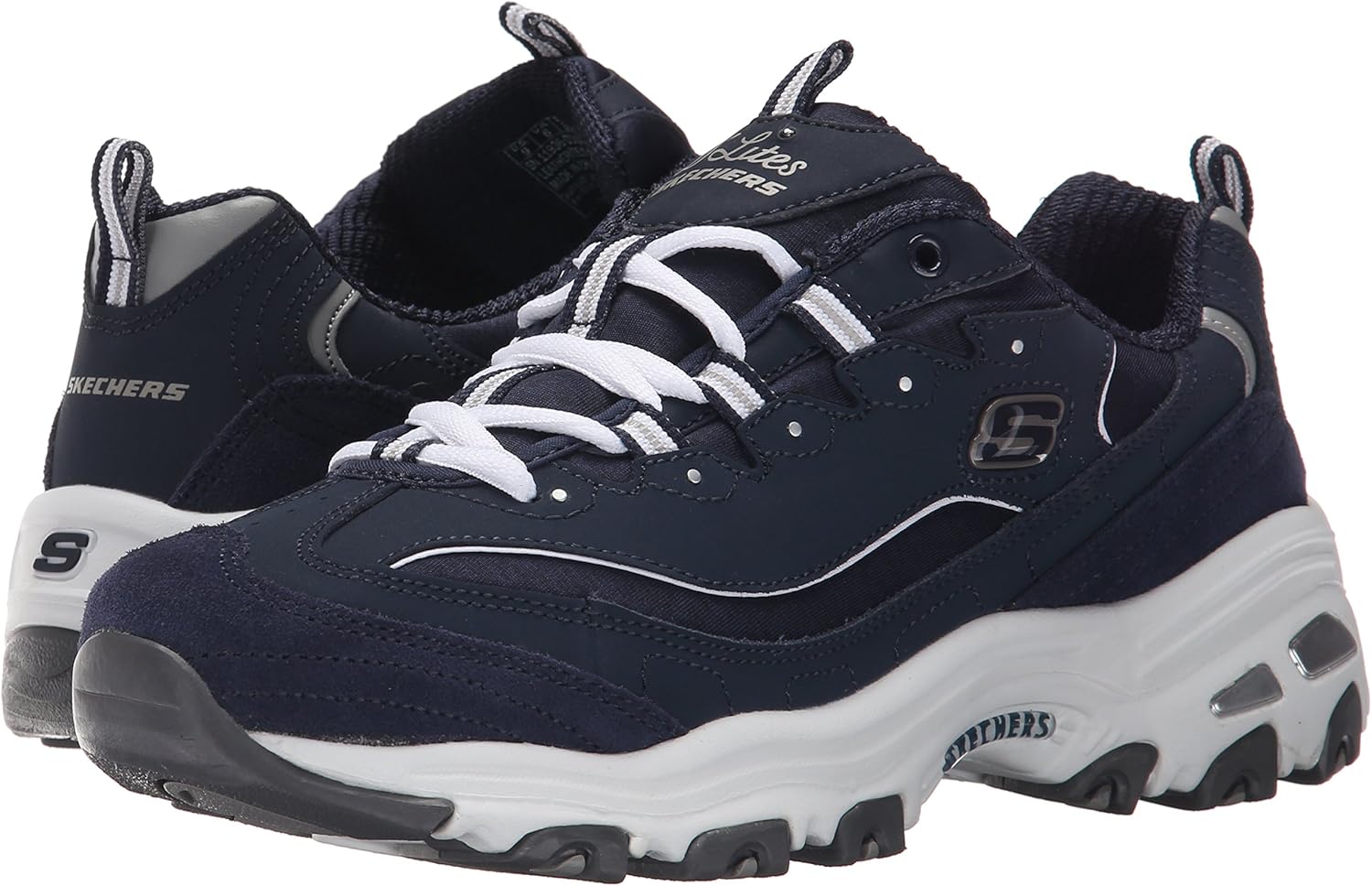 Skechers Women's D'Lites-Me Time Sneaker 5 Navy