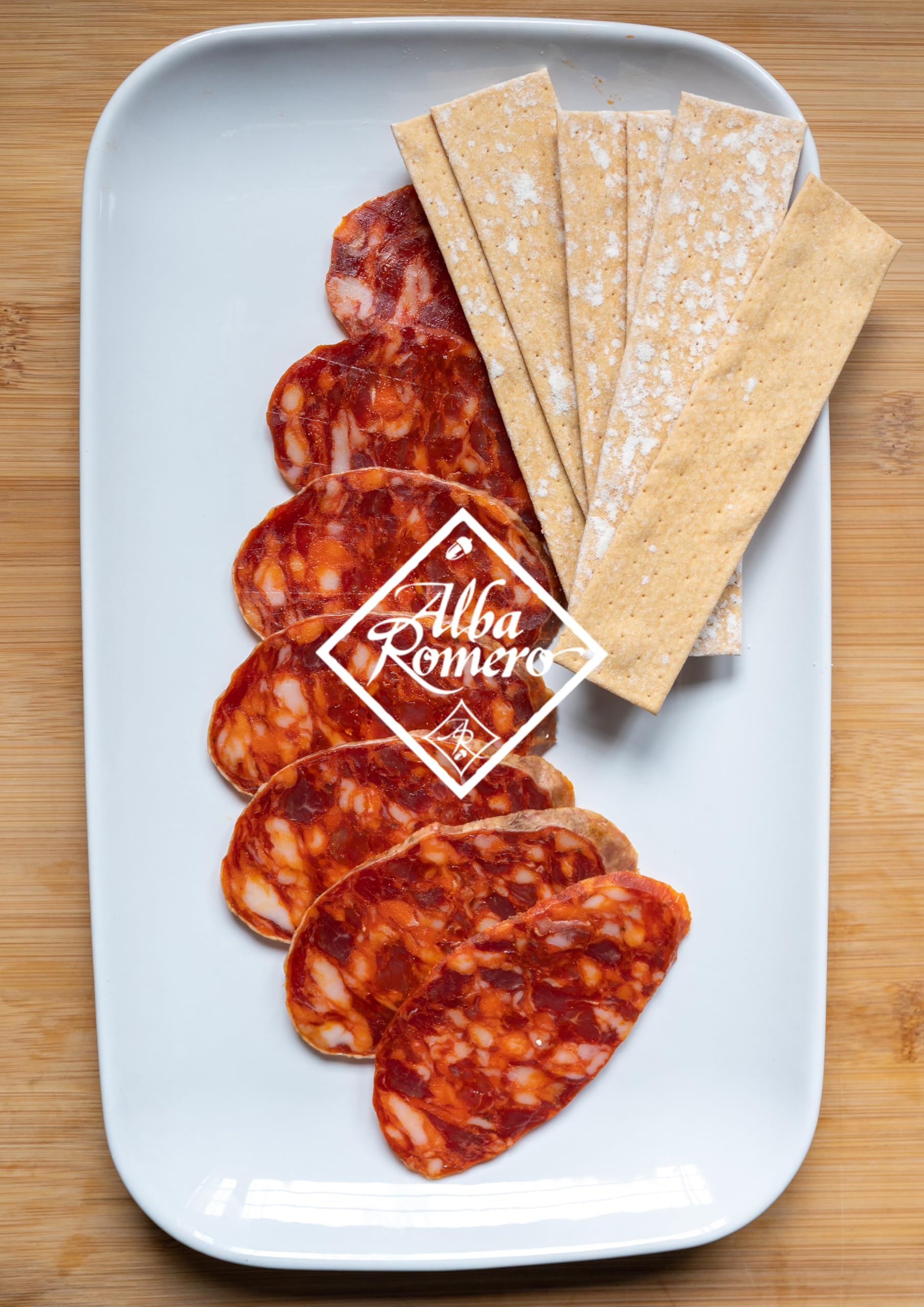 Chorizo Cular Ibérico de Bellota ALBA ROMERO | Embutido curado y envasado al vacío | Media pieza de peso aproximado de 0.5 KG
