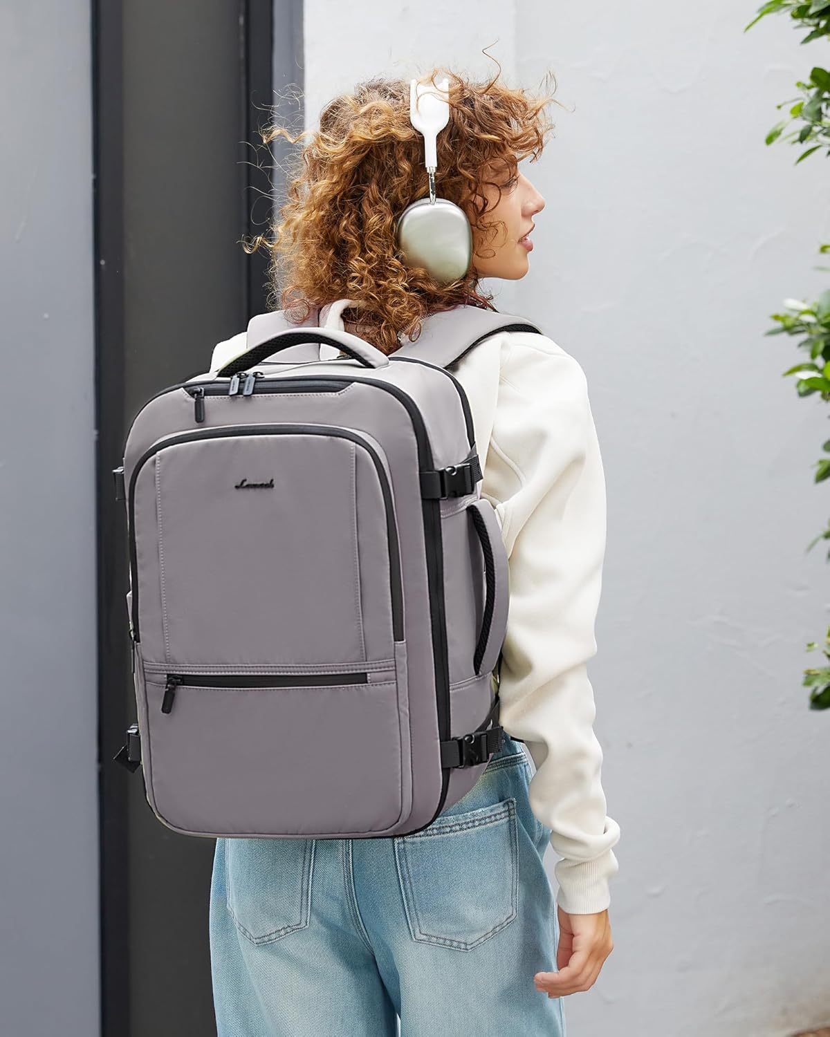 LOVEVOOK Travel Backpack for Women & Men, 40L Large Carry On Backpack Airline Approved, TSA Personal Item Weekender Bag, Water Resistant Laptop Backpack with 3 Packing Cubes for Travel Essentials - Image 2