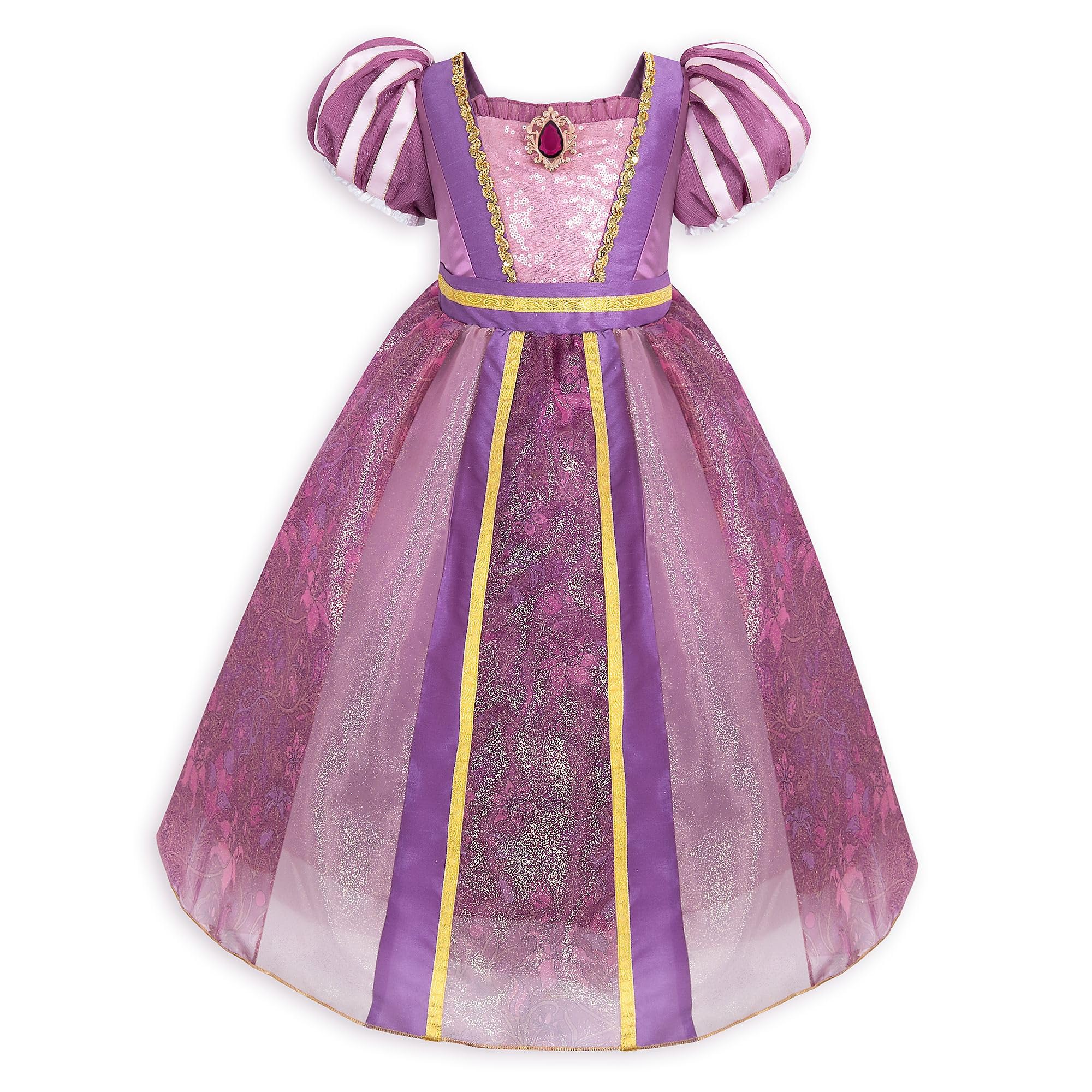 Disney Store Official Rapunzel Costume for Kids, Tangled, Disney Princess  Dressing Up Outfit, Party Halloween Cosplay Fancy Dress Features Puff  Sleeves and Glittering 3 Layered Skirts  Size 5-6 Years - BigaMart