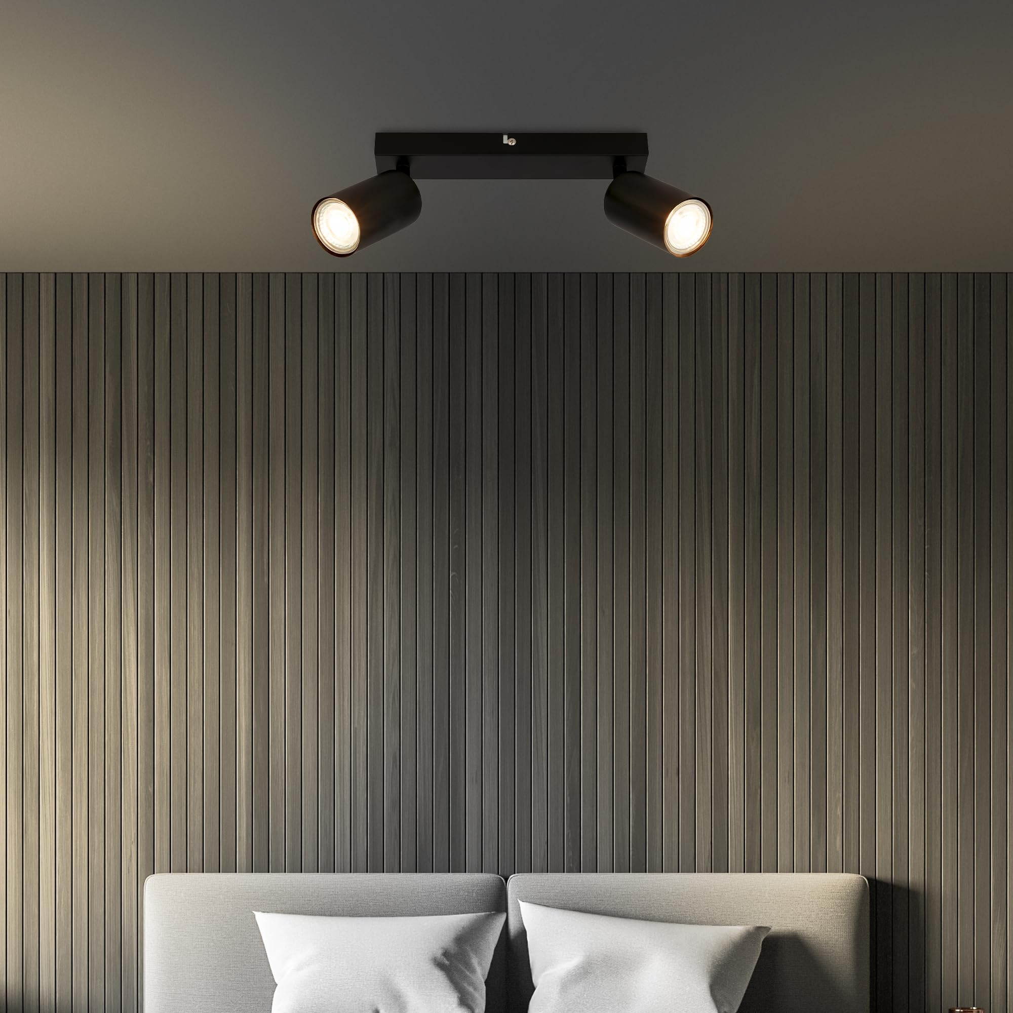 BRILONER, LED Ceiling Spotbar, 2 x GU10 max 9W, Adjustable Ceiling Spot Lights, Living Room, Kitchen Lights - Image 4