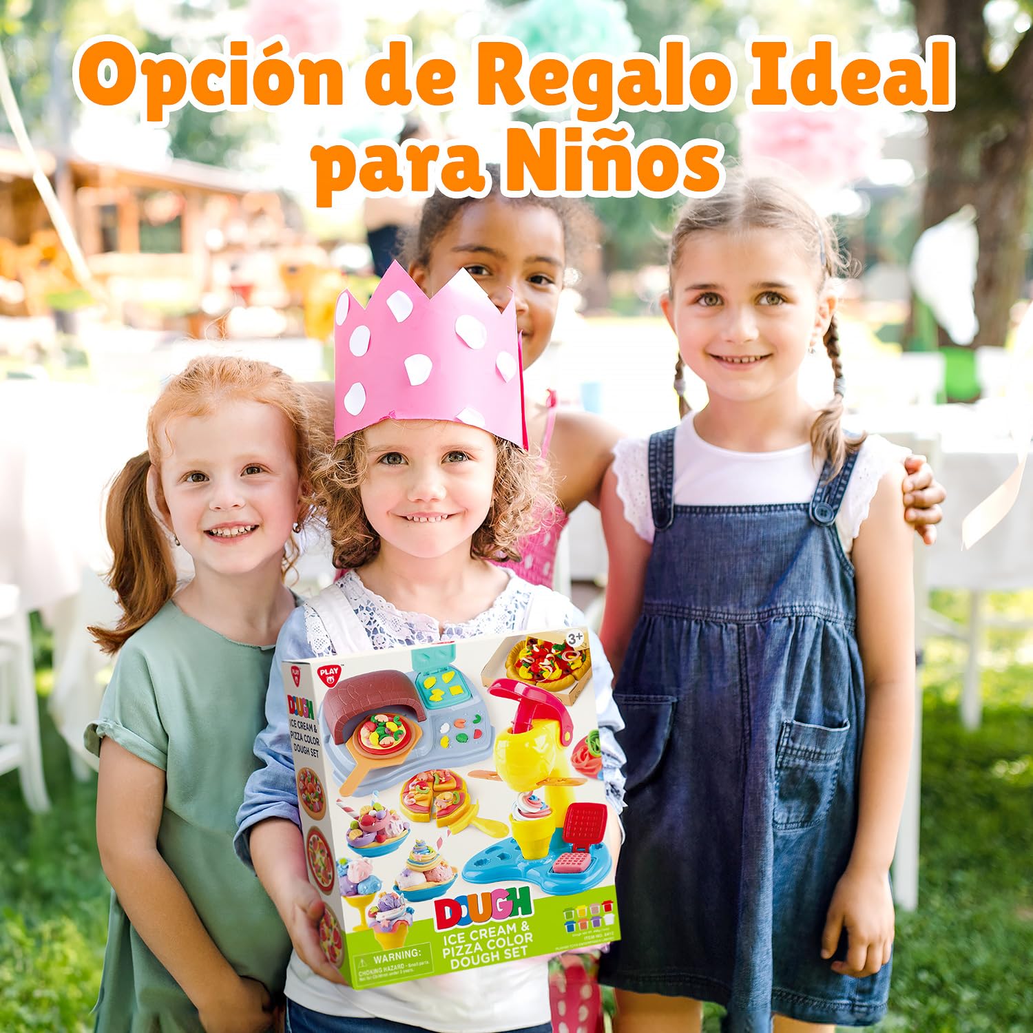 PLAY 2 en 1 Juego de Plastilina para Niños, Plastilina Maquina Helados y Máquina Pizza, 37 Piezas Kit Moldes Plastilina, Máquina para Hacer Pasta, Accesorios Plastelina para Niños 3+ Años