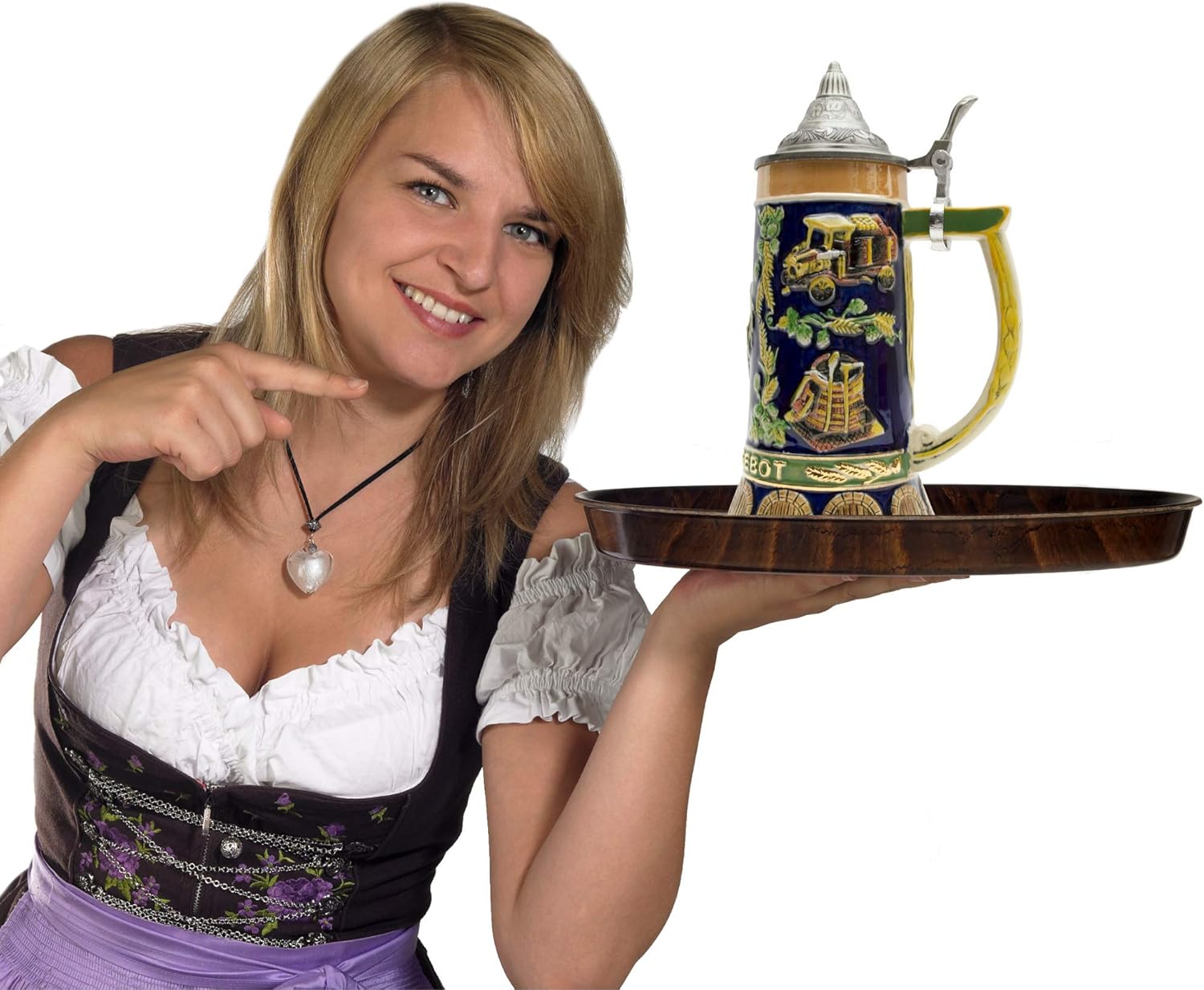 Essence of Europe Gifts 0.9 Liter | OktoberfestHaus Beer Lovers Gift Reinheitsgebot (Germany Purity Law) Stein Mug With Lid Jarra de Cerveza Beer Mugs A Beer Steins for Men and Beer Lover Gift Idea