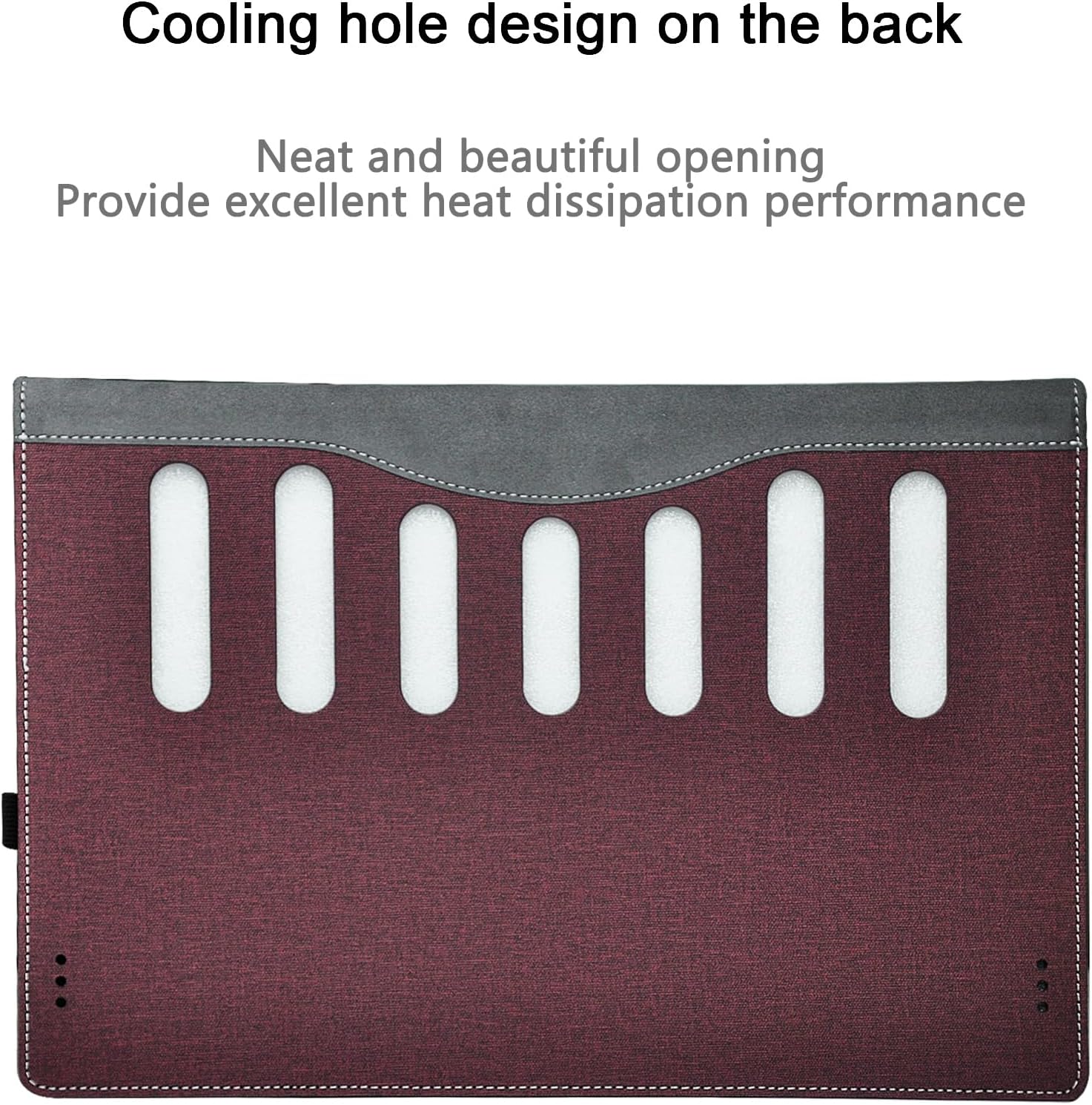 Laptop Cover Case for 15.6 inch HP OmniBook 3 Laptop 15-fn/EliteBook 650 655 G9 G10/ 250 255 G10 /15-fd 15t-fd 15-fc 15z-fc,PU Detachable Protective Cover (Burgundy)