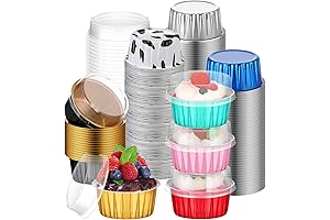120 Pcs Mini Foil Pans with Lids