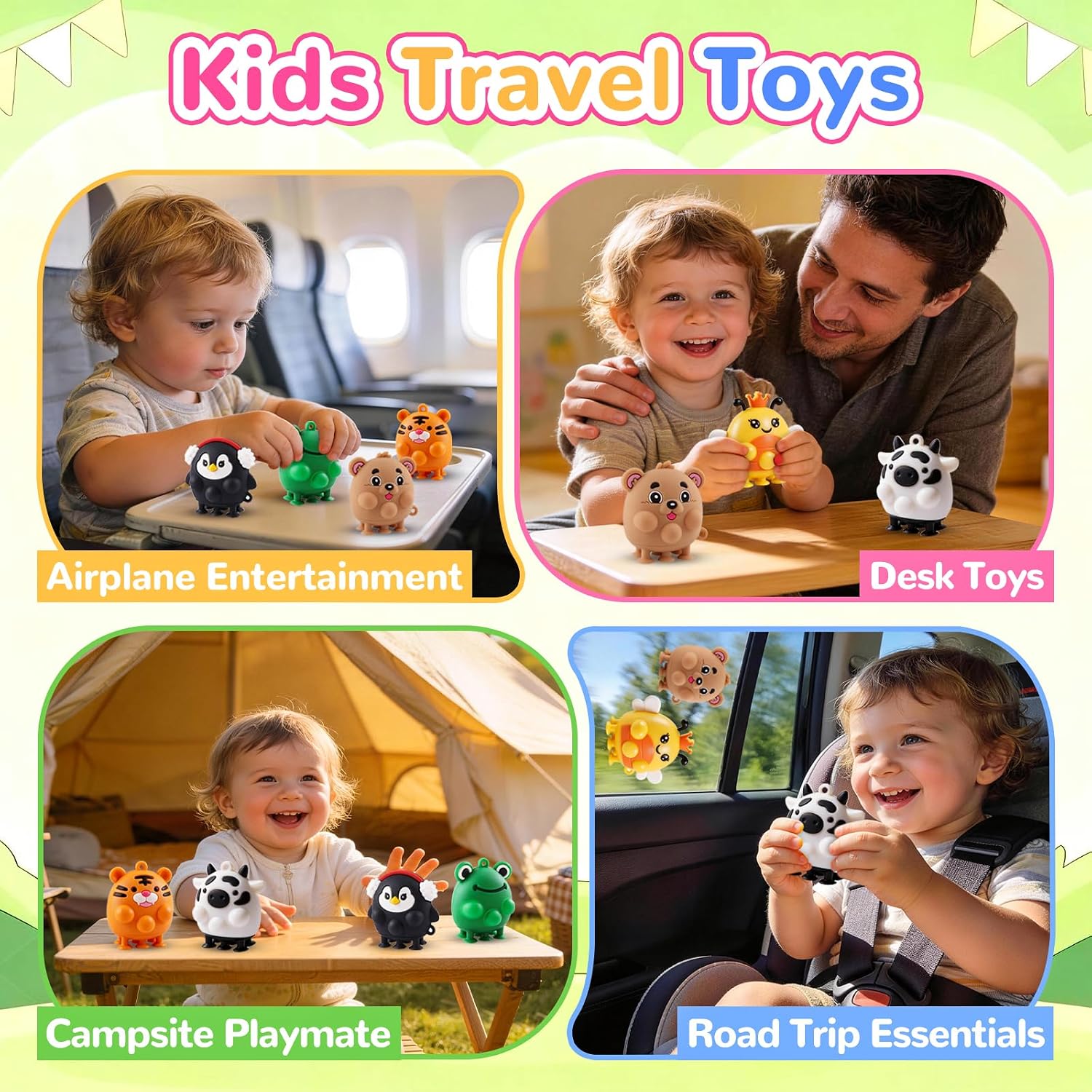 Childfun Pcs Animal Suction Popper Sensory