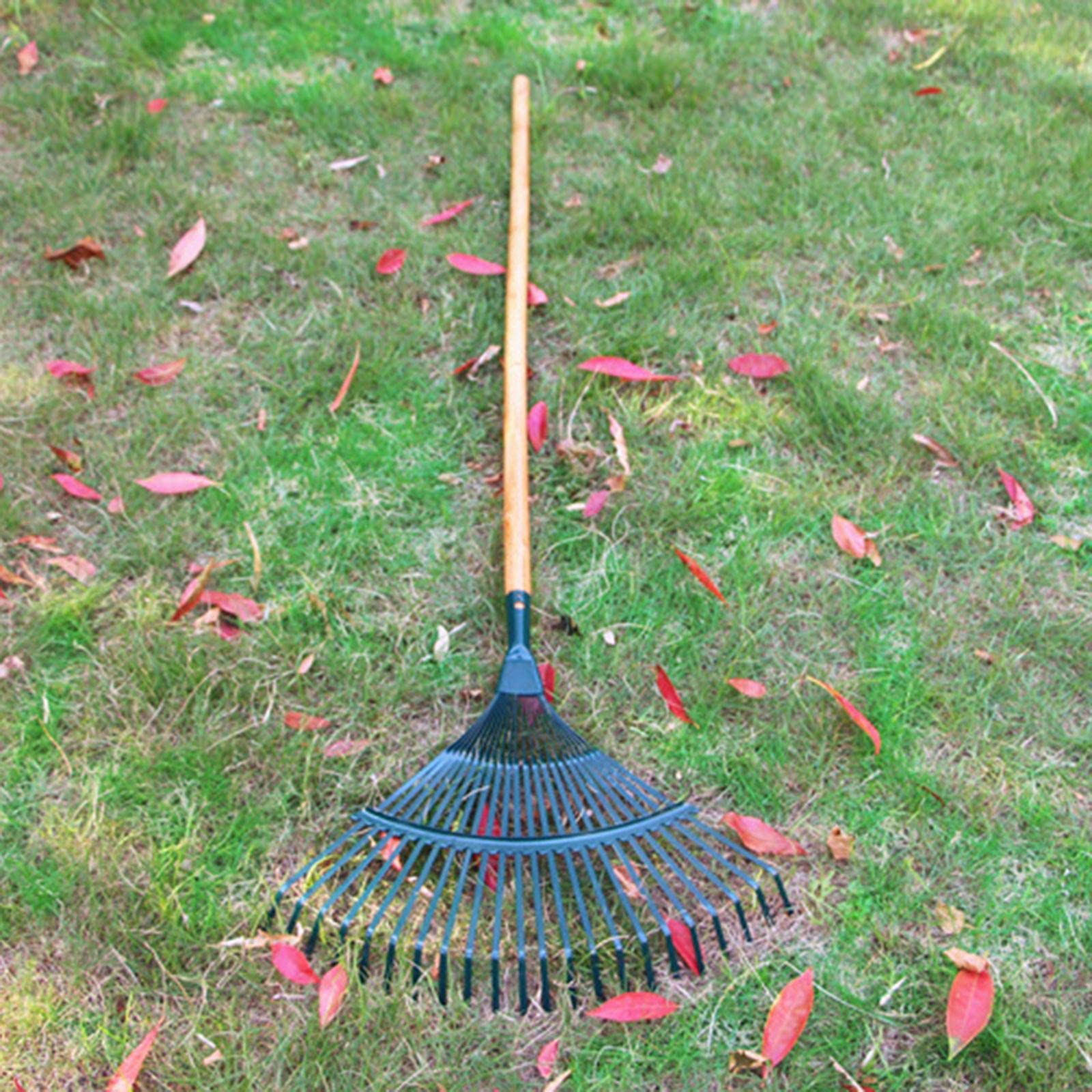 Testa Rastrillo Foglie in Ferro Robusto Strumento Rimovibile Prato Testa Manutenzione Giardino Testa Sostitutiva Aiuola Adatta a Raccolta Foglie, 57 cm x 47 cm