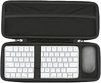 Vista 1 de RAIACE Funda de almacenamiento rígida compatible con teclado numérico Apple Magic Keyboard + Apple Magic Mouse. (solo funda), color negro