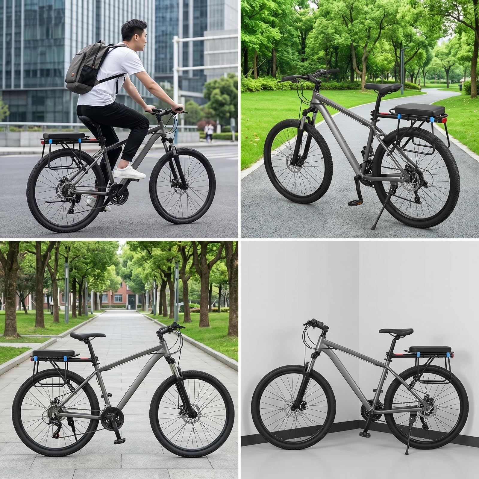fahrradgepäckträger mit schnellspanner, Fahrrad-Gepäckträger Mit Schnellverschluss, Blaue Akzente