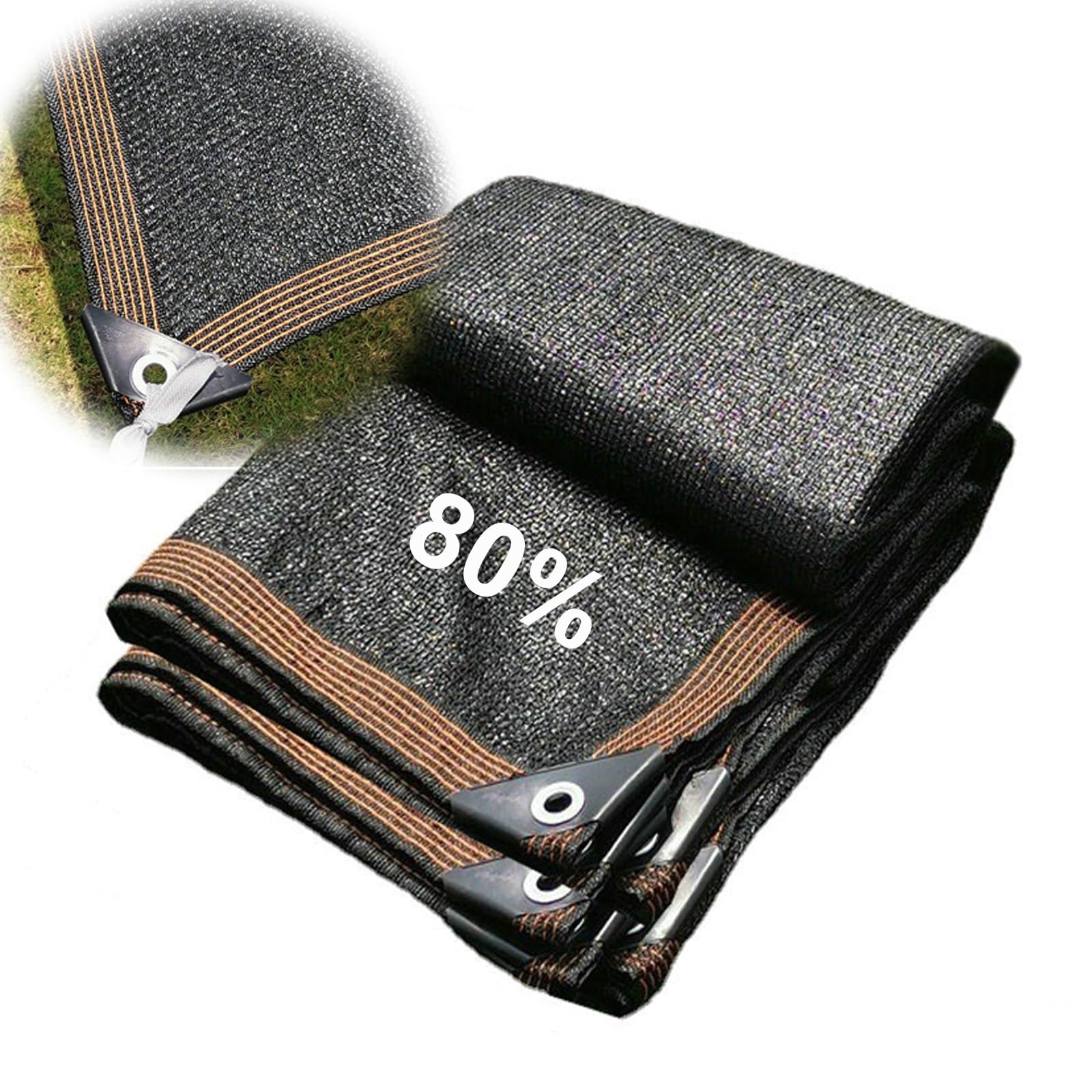 Sonnenschutznetz 7x7m mit Ösen 80% UV Schutz & Schattierungsnetz für Gärten Innenhöfe Gewächshäuser Pools Ideal für Outdoor Nutzung