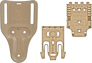 Safariland QLS Quick Locking System Kit QUICK-KIT1-55 Bundle with 2.25" Mid-Ride Belt Loop 6070UBL-55 FDE - Safariland