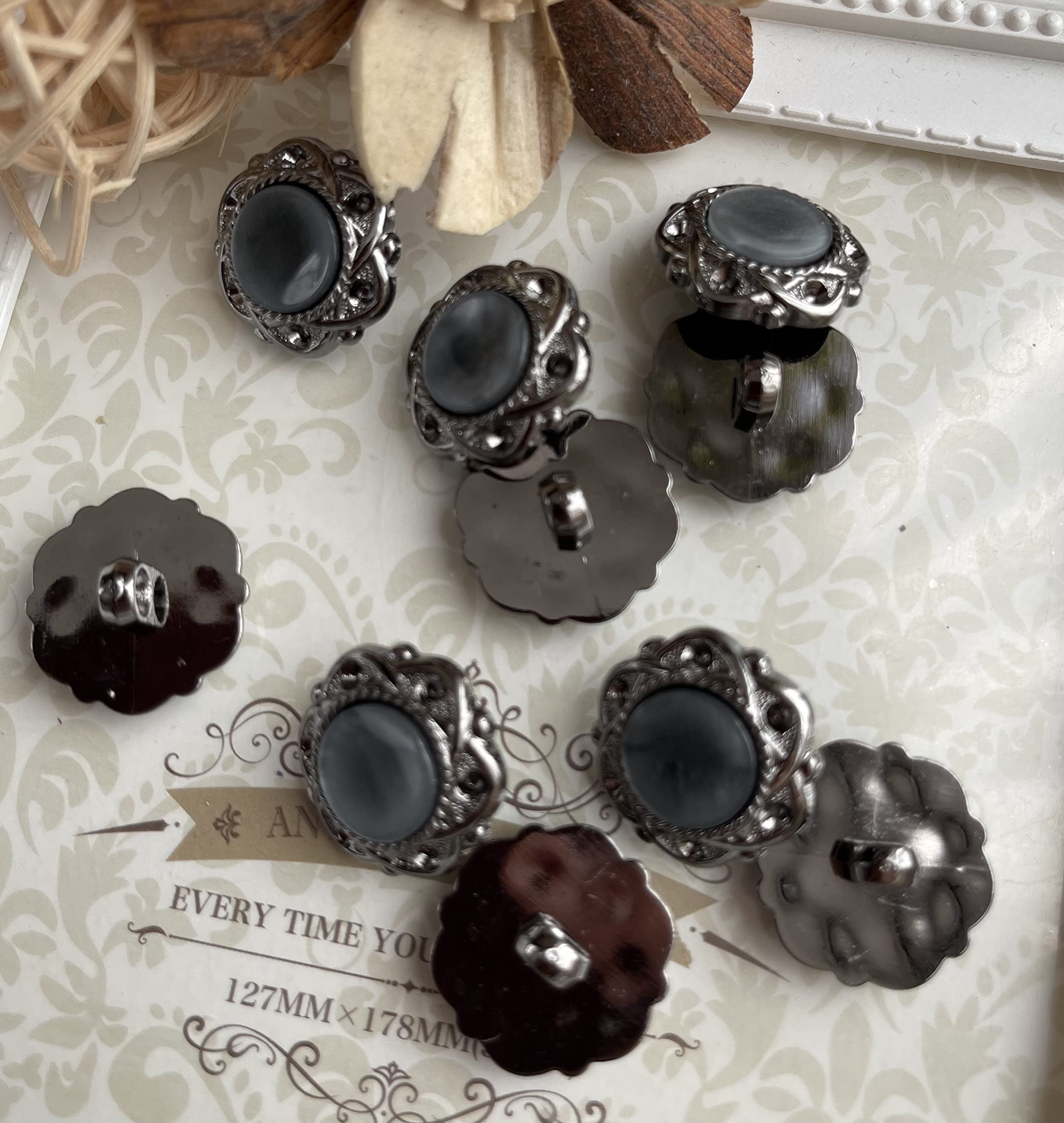 Amazon | アンティーク調 樹脂 おしゃれ ボタン ハンドメイド