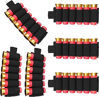 6 Packs Shotgun 6 Rounds Shell Holder,12/20 Ga Shotgun Side Saddle or Buttstock Shell Cards with Adhesive Back Sticke, 12 Gauge Shell Carrier - Lyska
