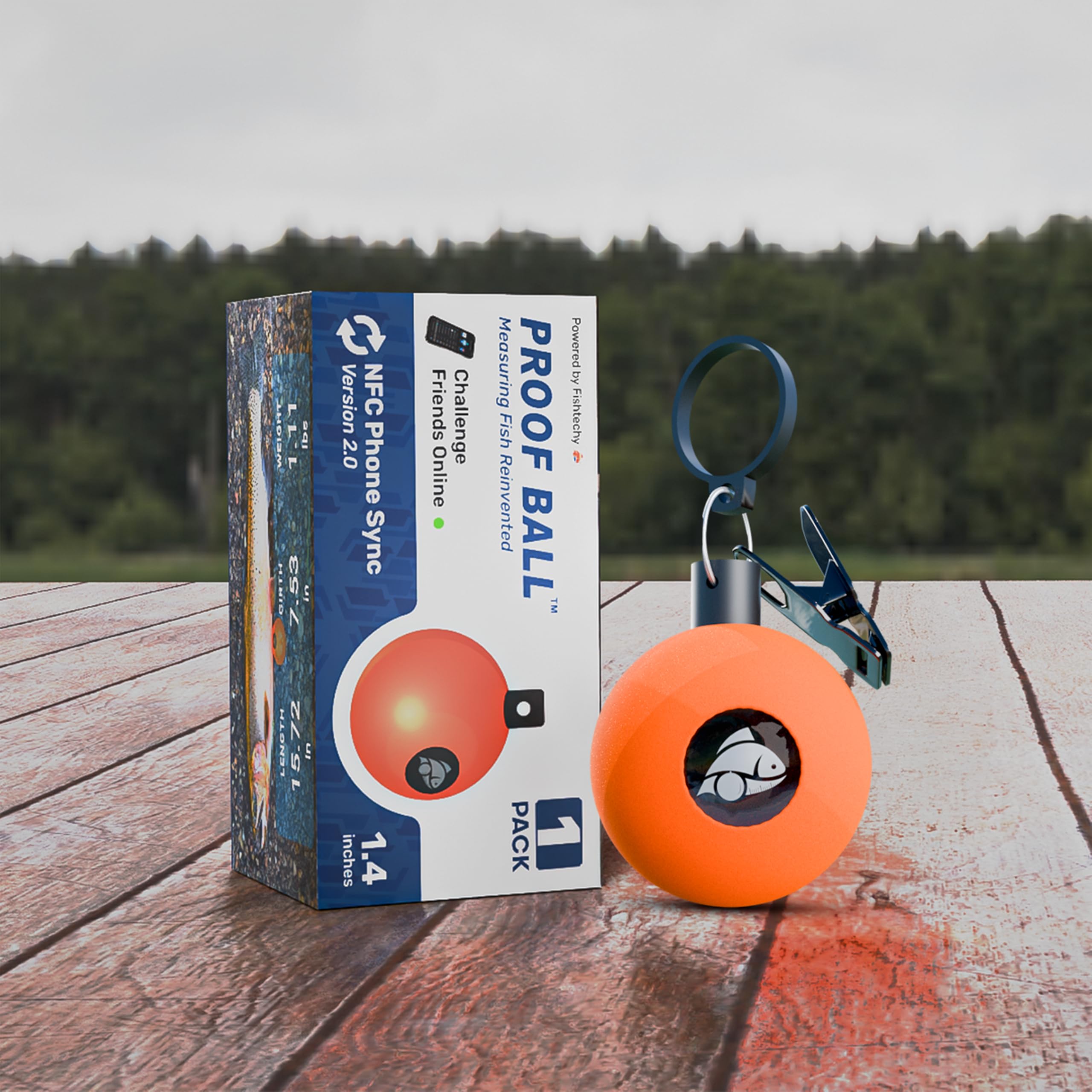 Fishtechy Proof Ball: Measure Fish from Your Smartphone. Accurately Measure and Digitally Log Your Catches from just a Photo or Video in the Free Fishtechy App. Fishing and Fly Fishing Tool