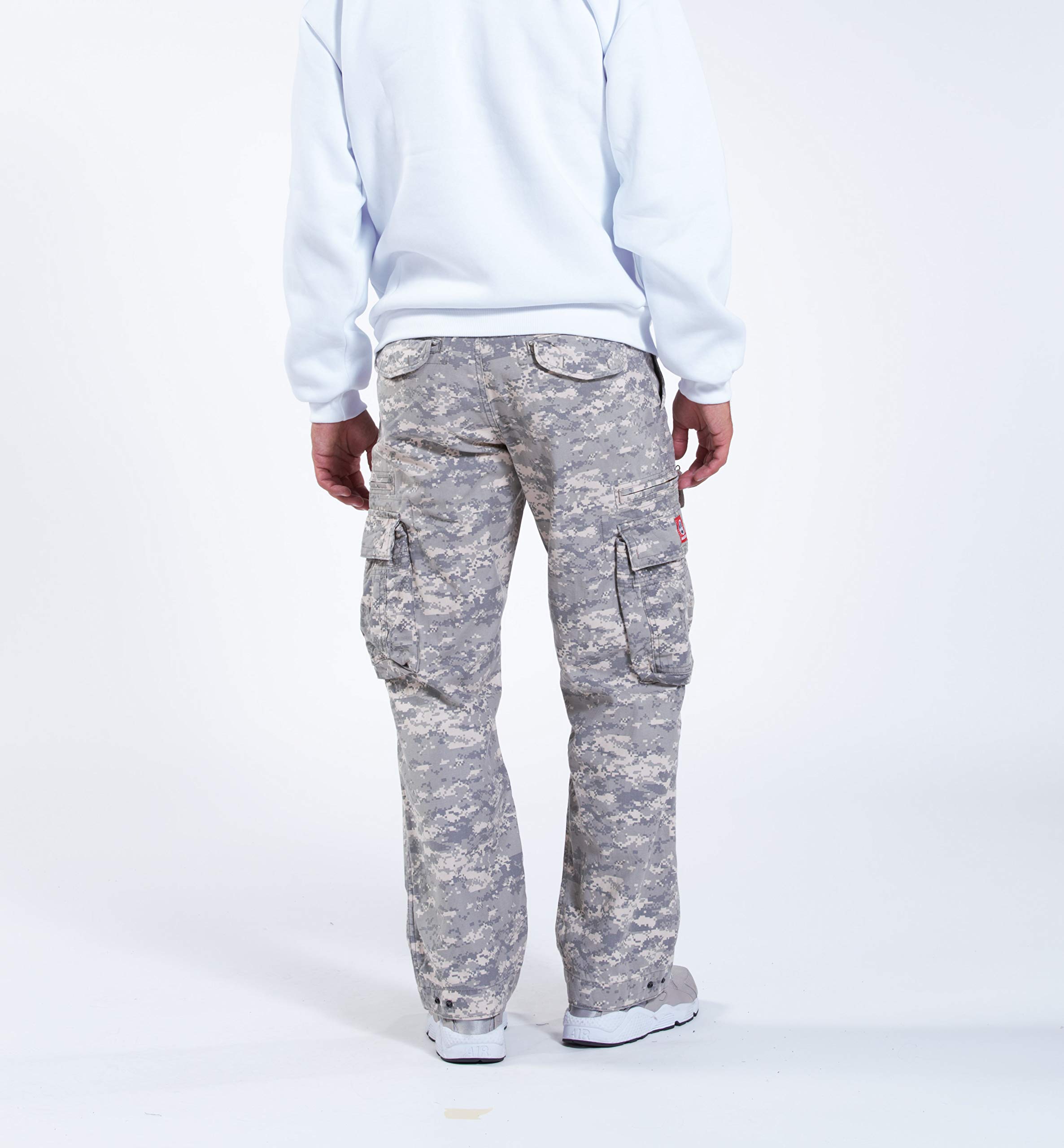 Molecule Pantalon cargo pour homme Noir Taille M Longueur standard [NA] Coupe ample avec poches zippées et ceinture interne
