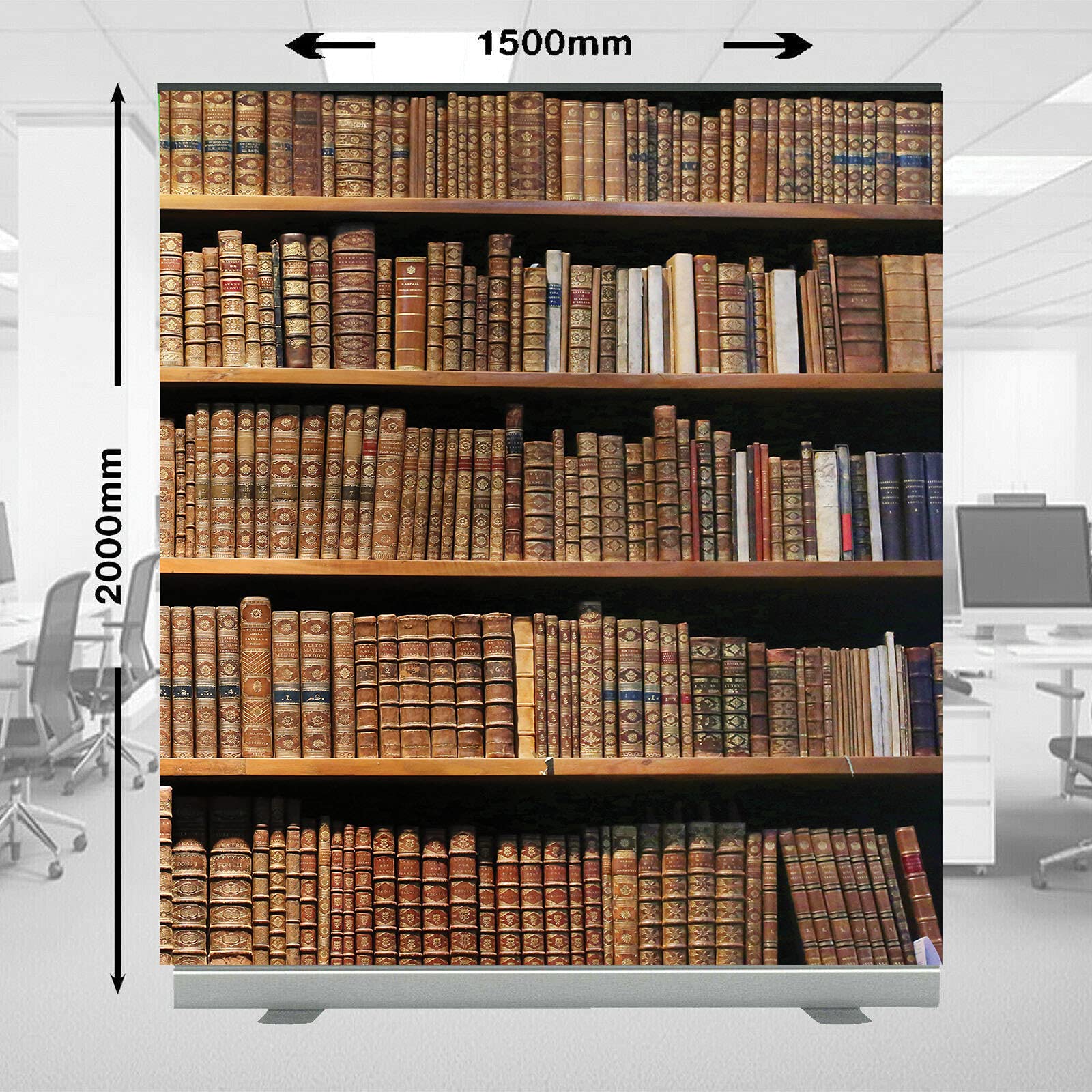 Zoom Call Library Books Screen Tik Tok Zoom Virtual Background Photo Digital Video Screen Free Standing Banner Stand 1500mm wide x 2000mm deep SCENE SETTER PHOTO BACKGROUND BACKDROP