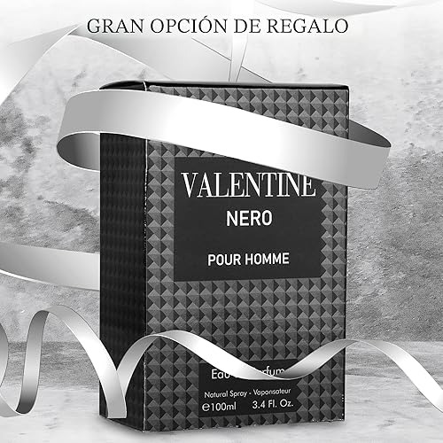 Vista 7 de Valentine Nero - Fragancia aromática amaderada con notas florales y minerales, aroma masculino, 3.4 fl oz