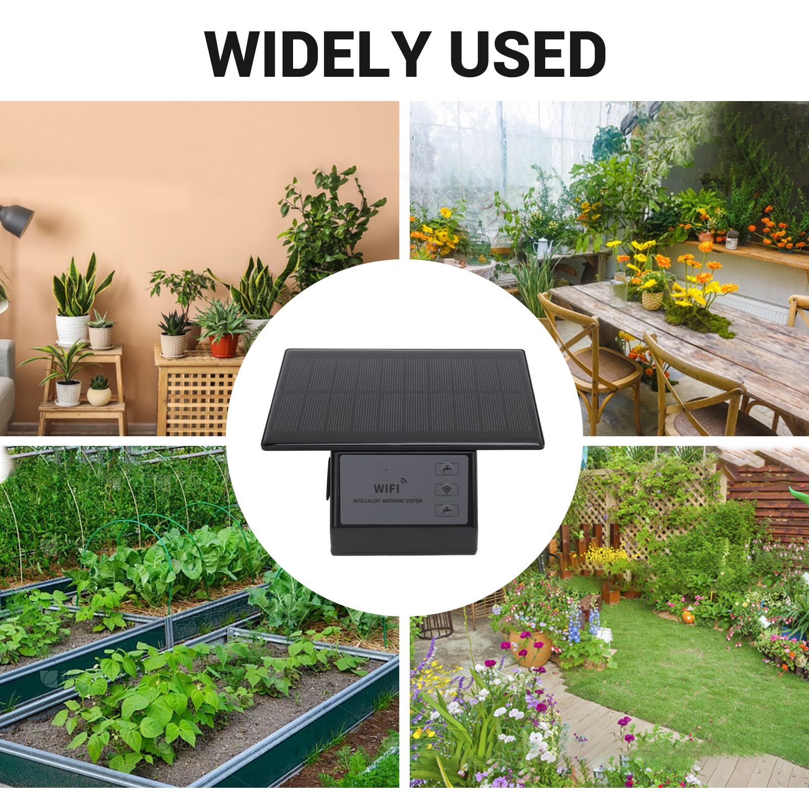 Qcwwy Kit di Irrigazione a Goccia Automatica Batteria WiFi Solar Pompa 'Acqua Automatica per Giardino Casa Piante in Vaso Irrigazione Giardino da Cortile Kit di Irrigazione