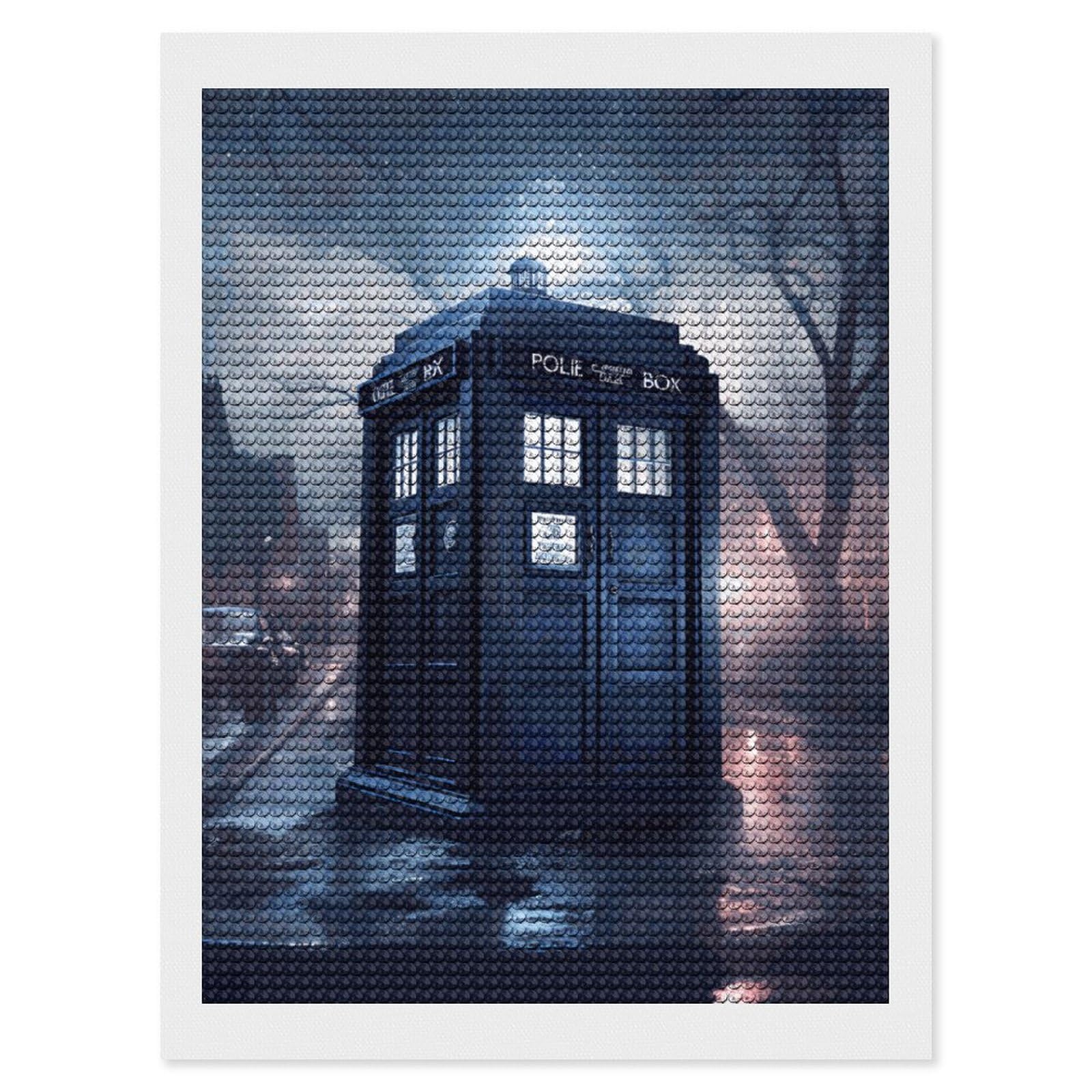 Doctor Dr Who Police Box Mice DIY Diamond Wall Art Picture Kits Square Full Drill Art for Home Decor Gifts