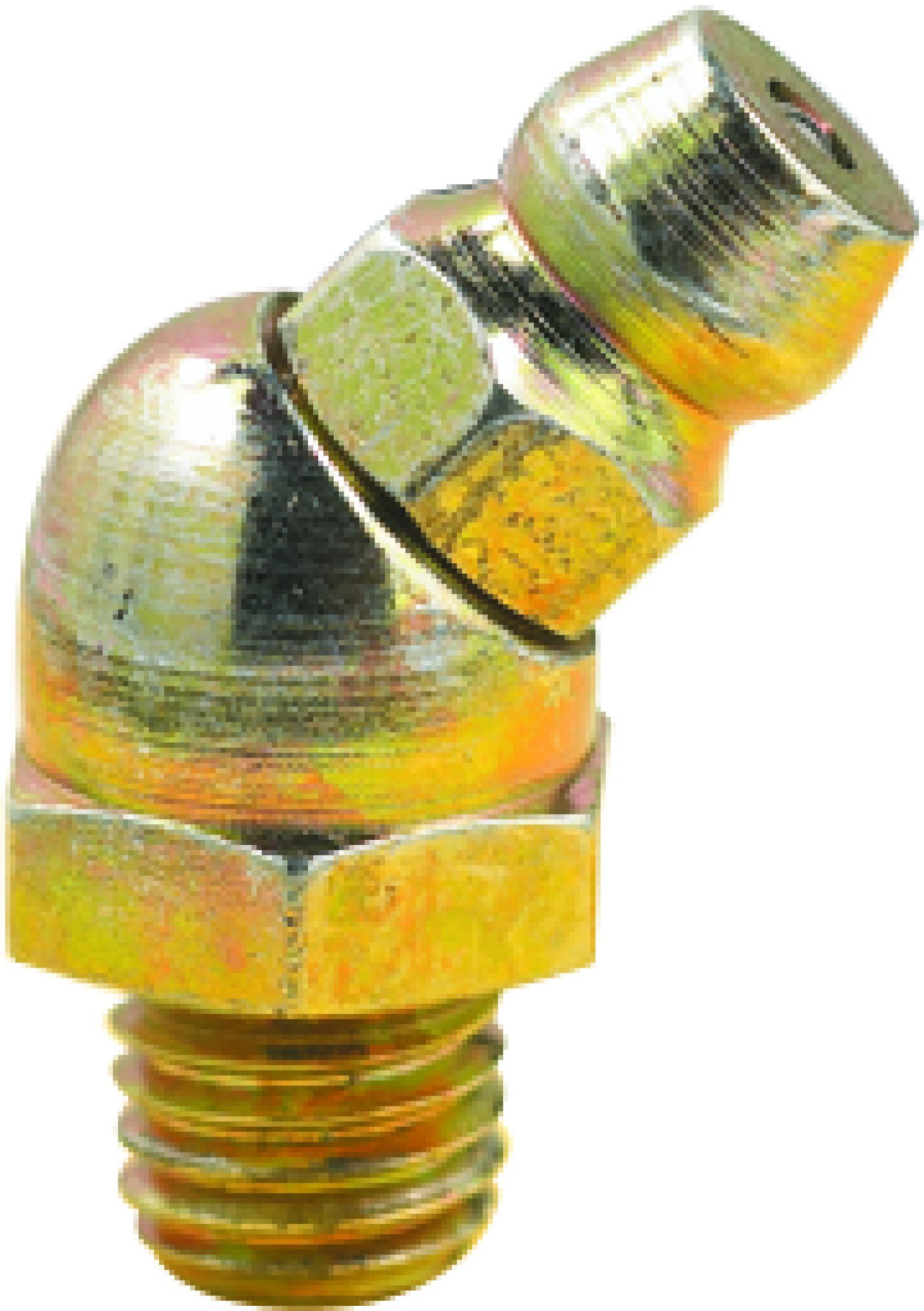 LUMAX LX-3303-10 Grease Fittings - 6mm X 1mm 45?? Zinc Plated Ball Check Design