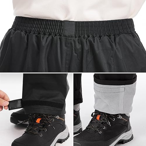 Miniatura 5 de iCreek Trajes de lluvia de motocicleta para hombres y mujeres, impermeable, antitormentas, equipo de lluvia de alta visibilidad para ciclismo, golf,