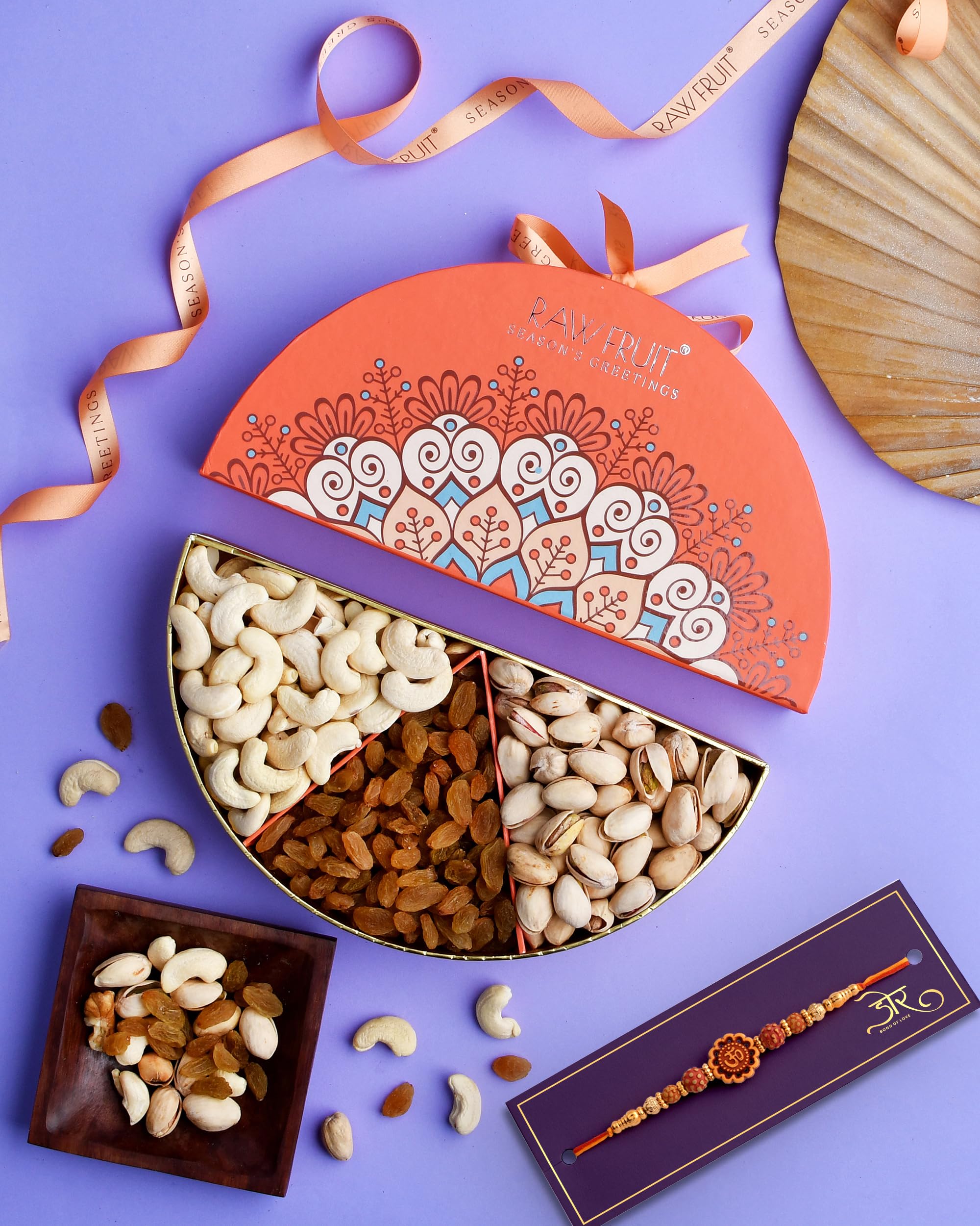 Hyperfoods Rakhi Gift for Brother Rakhi Combo for Brother with Dry Fruits Orange Box Cashews Pistachios Raisins for Brother with Rakhi for brother with Gift combo set Gift Hamper (B0B671P5QW) Amazon Price History, Amazon Price Tracker