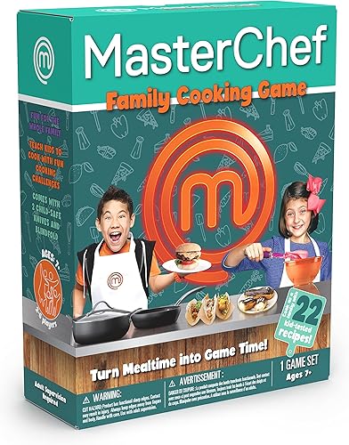 Miniatura 1 de Juego de cocina familiar MasterChef. ¡Convierte la hora de comer en tiempo de juego! A partir de 7 años, multicolor, 22 recetas probadas en familia