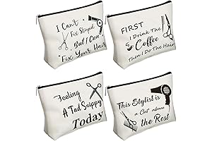 Hairdresser Appreciation Gifts for Women, 4 Pcs Hairdresser Gift Set: Canvas Cosmetic...