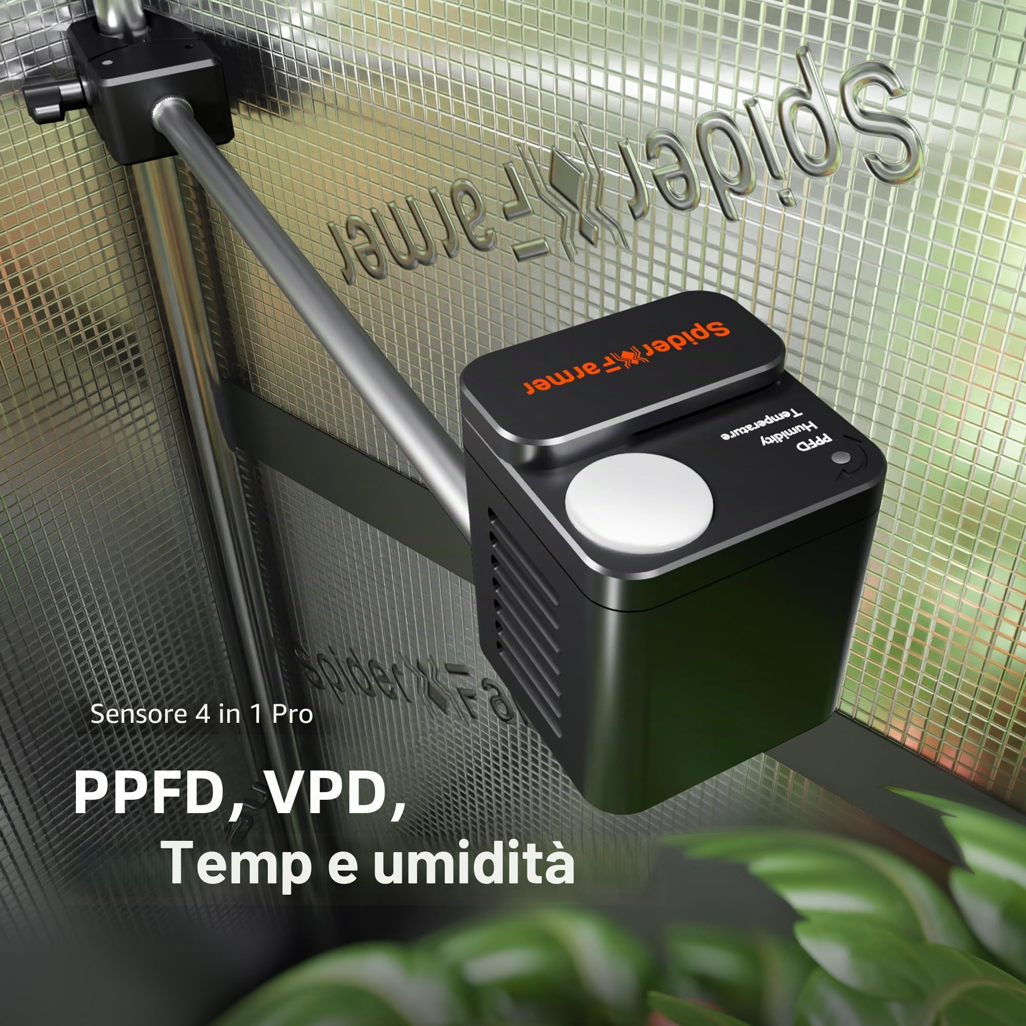 Spider Farmer GGS Sensori Pro Kit 4 in 1 VPD/PPFD/Temperatura/Umidità CO2, per impianti interni