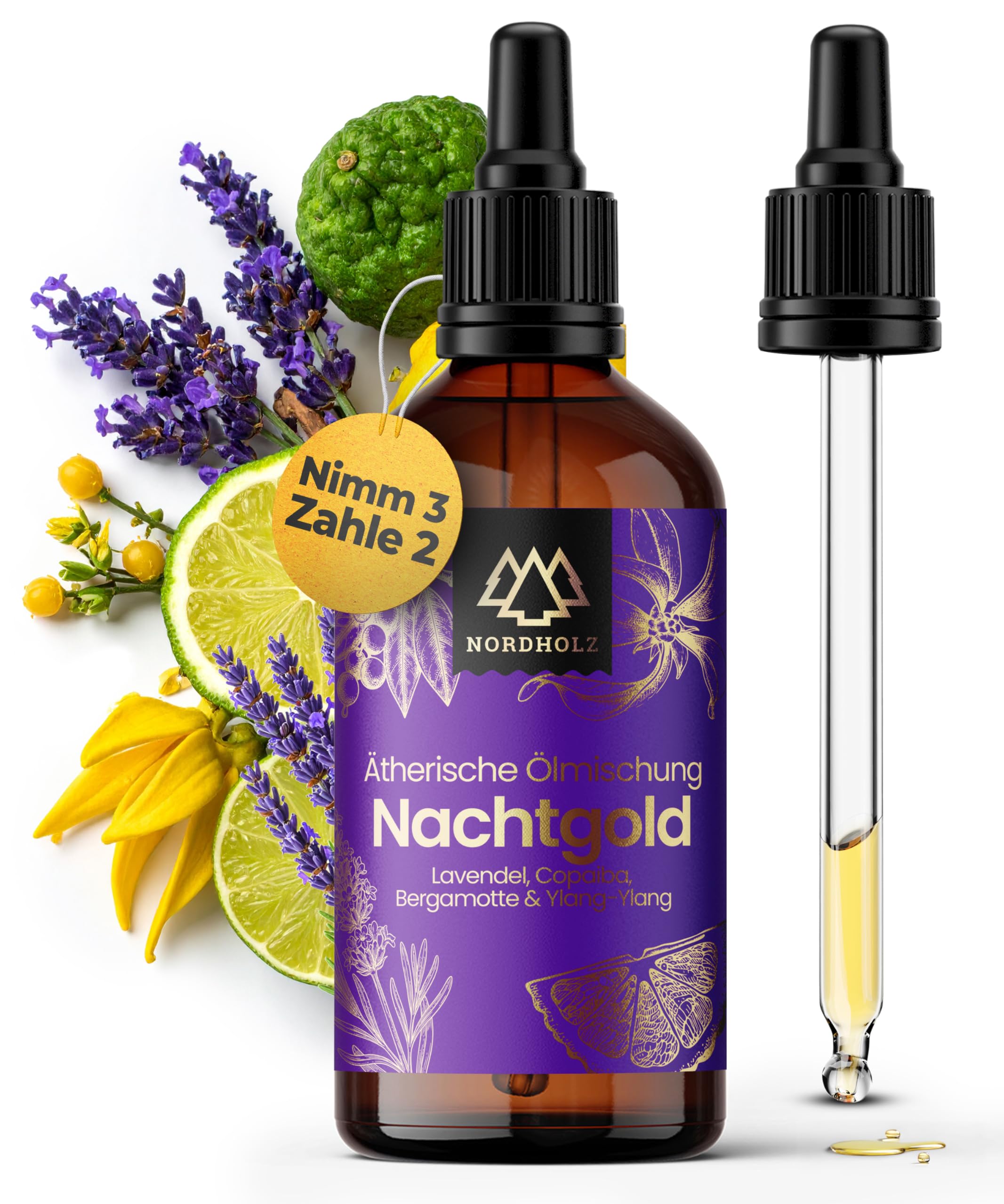 NORDHOLZ® [100% naturrein] – Frisch & spritzig, ätherisches Öl in Pharmaqualität aus Kaltpressung – Vegan, laborgeprüft – Für Sauna, Diffusor & Aromatherapie