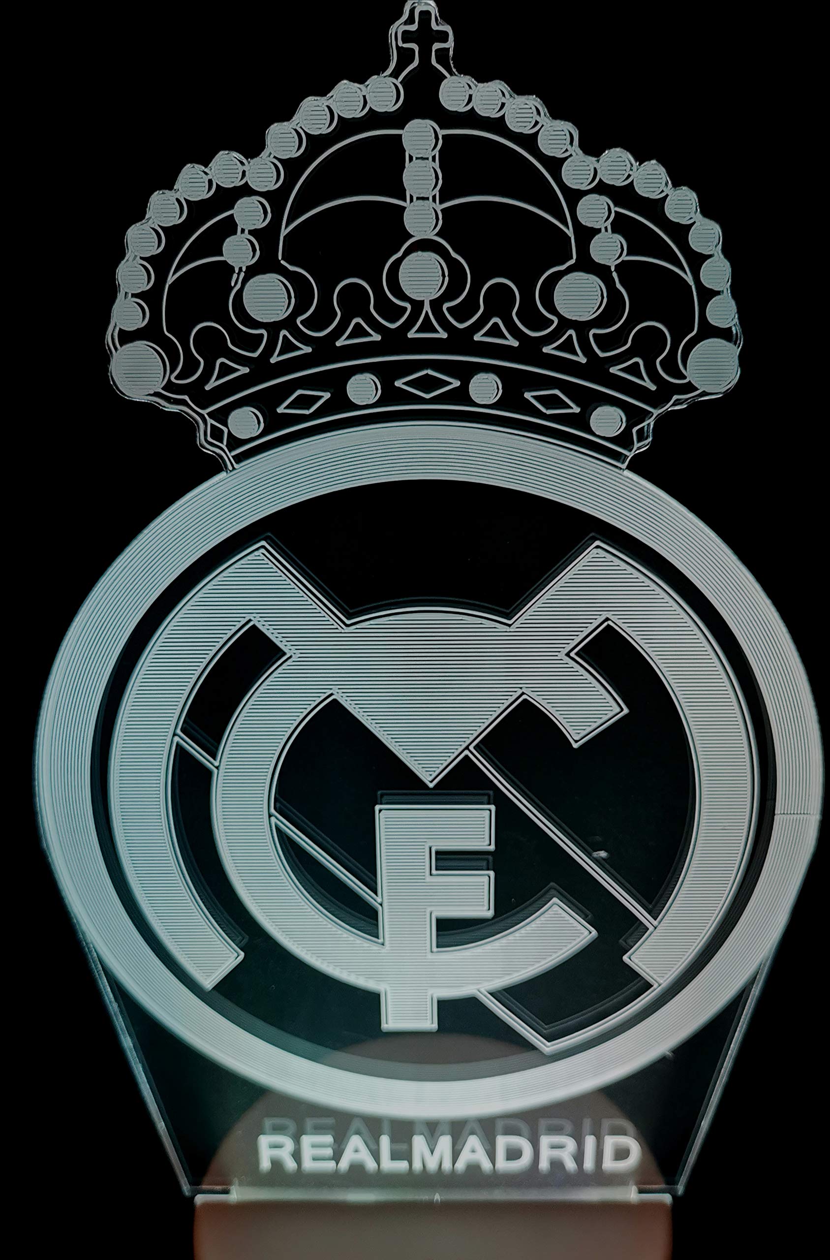 3D Illusion Night Lights ضÙˆء الليل لكرة القدÙ… Football Club Player Night Lamp USB Touch and Remote Control 16 Color Changing Decor Night Light Gifts (REAL MADRID B)