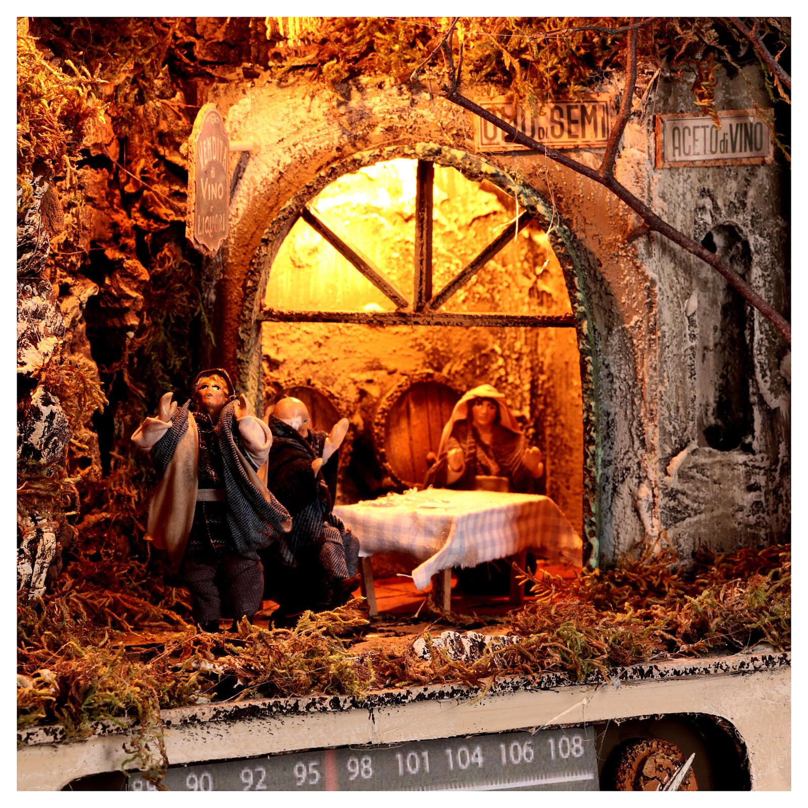Holyart Presepe Napoletano: Radio presepe napoletano 8 cm luce led 30x40x20 cm, Vuota