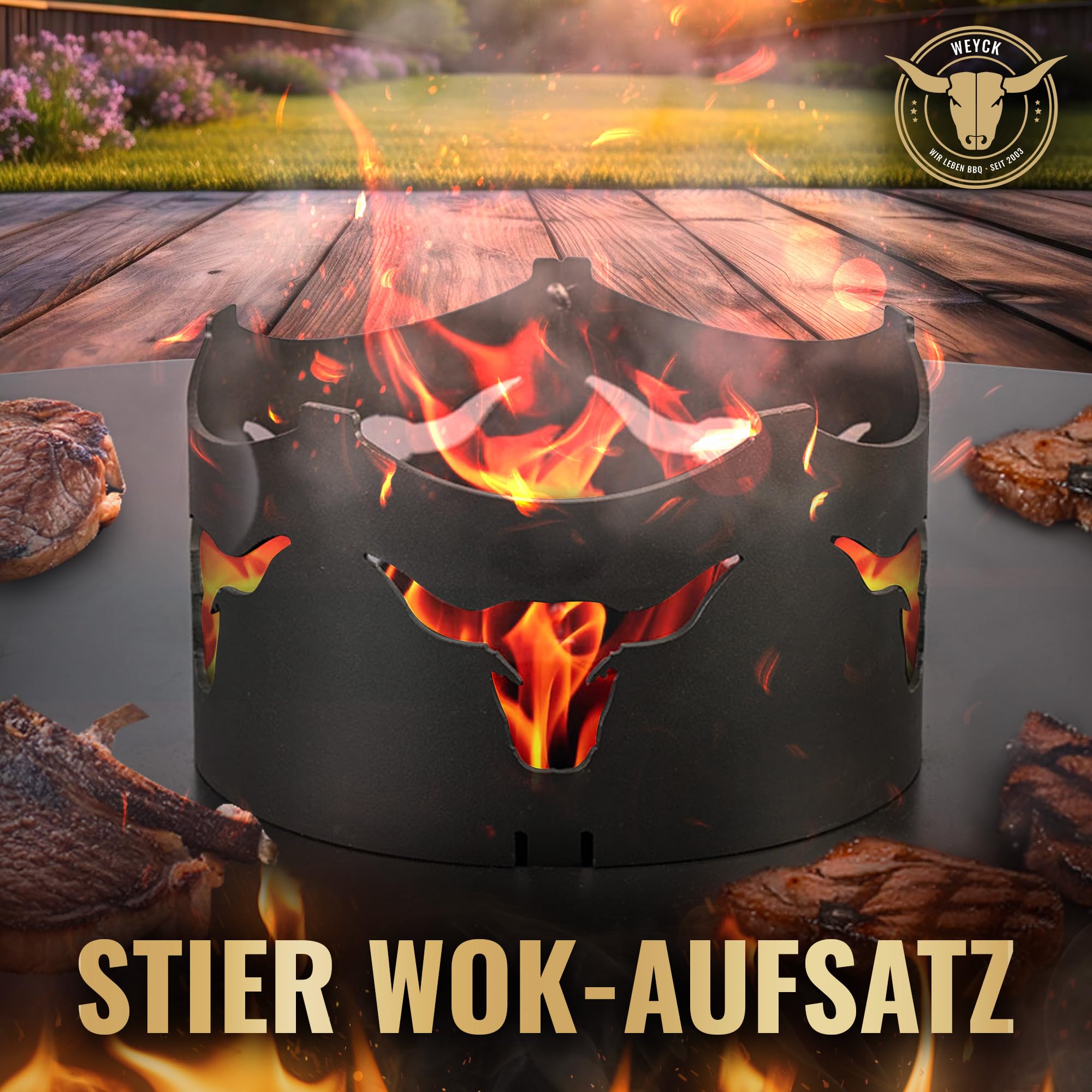 Weyck Wok-Aufsatz "Stier" Ø 20cm für Feuerplatte #161