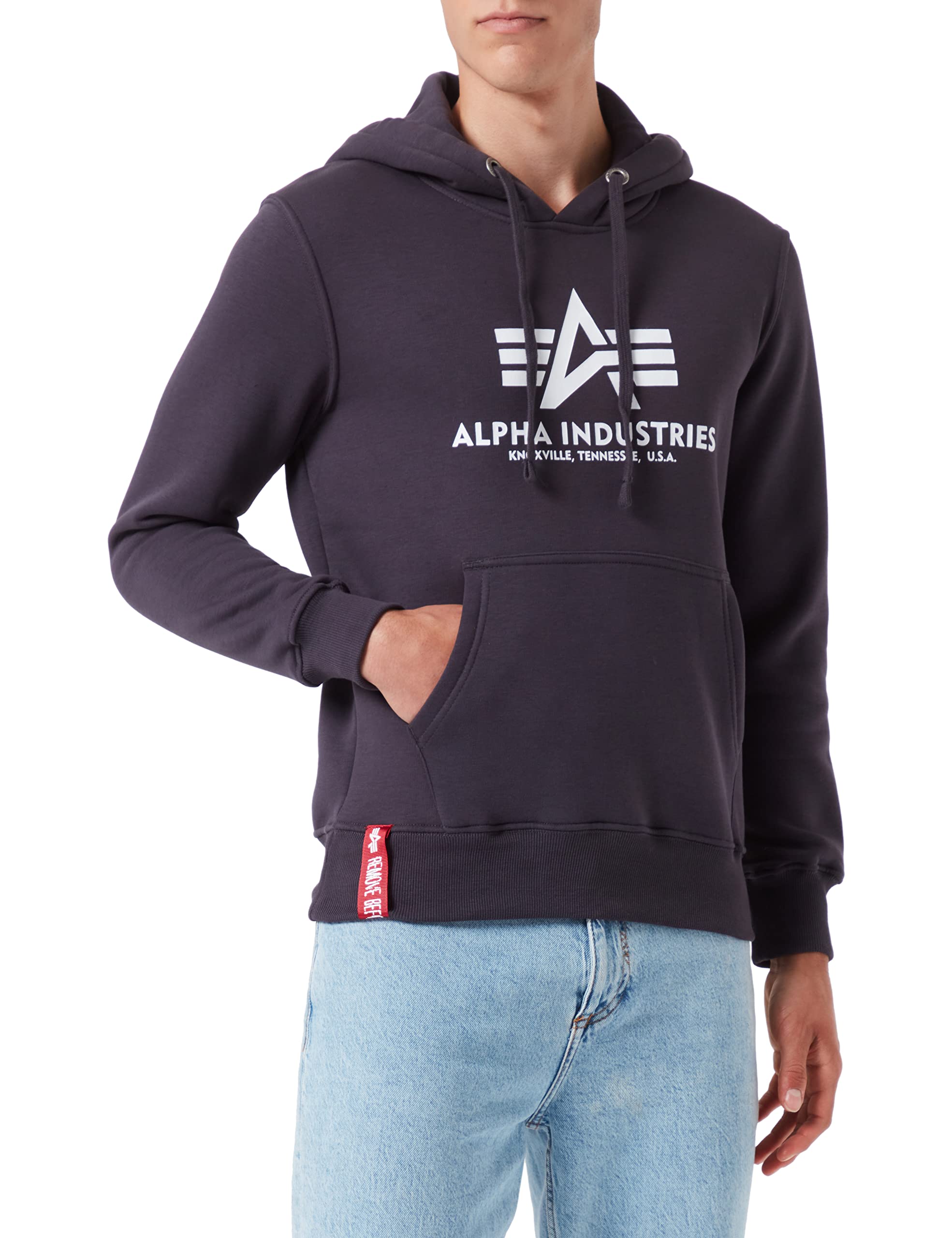 Alpha Industries Basic Hoody Kapuzensweat für Herren in Grey Heather