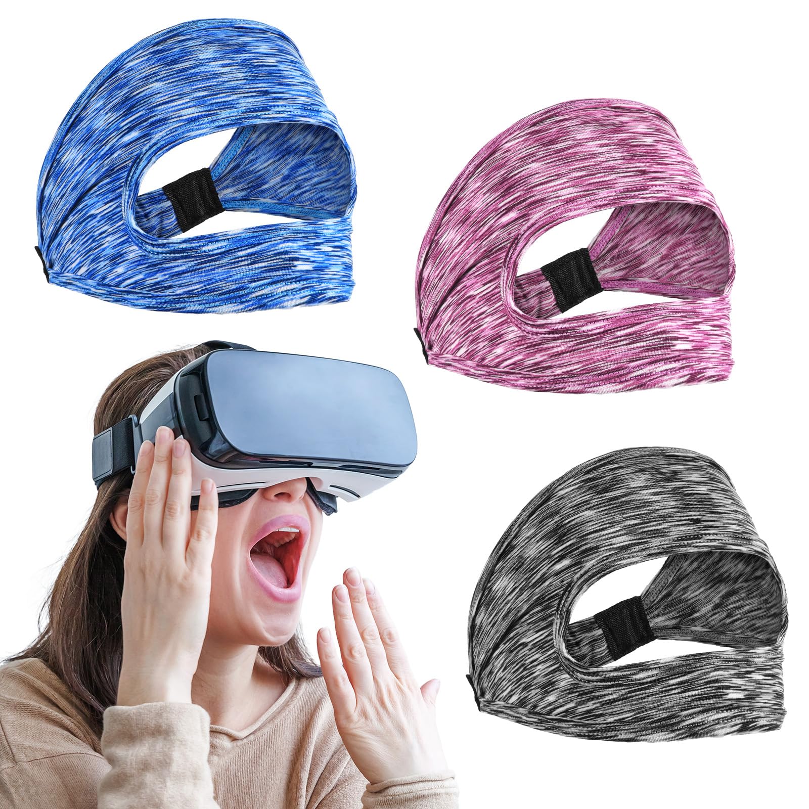JIEYAO VR osłona przeciwpotowa, regulowana opaska VR, oddychająca maska