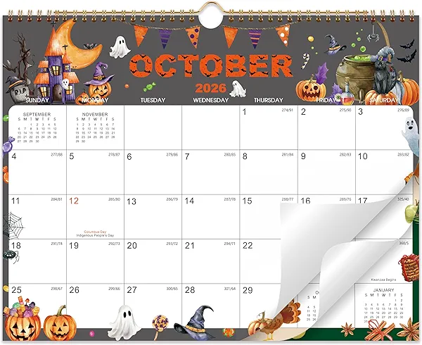 2026 Wall Calendar - Large Calendar 2026 Wall, 15" x 12", January 2026 - December 2026, 12-Month Calendar Wall with Hanging Hook, Perfect Wall Calendar for Organizing - 12 Different Themes