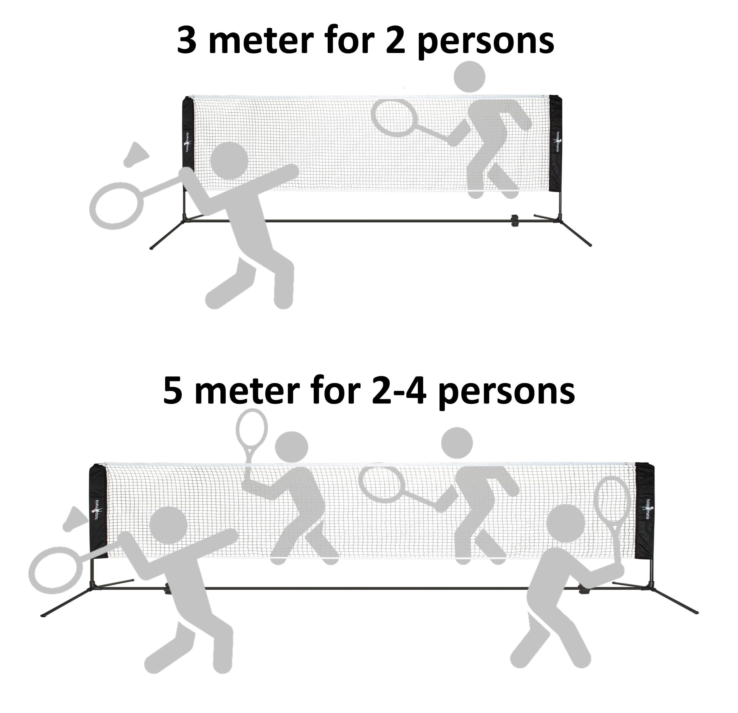 HOOPOMANIA Badminton Netz [3m oder 5m] höhenverstellbares Volleyballnetz für Outdoor