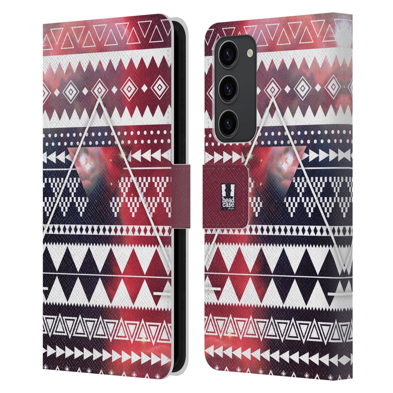 Étui portefeuille Galaxy S23+ Head Case Designs Triangle Aztèque