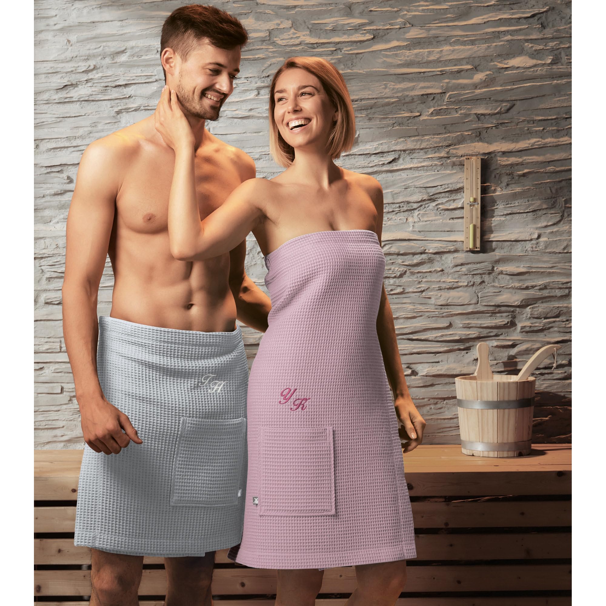 Erwin Müller Sarong Hohenfels Waffel-Piqué Mauve Größe 75x150 cm