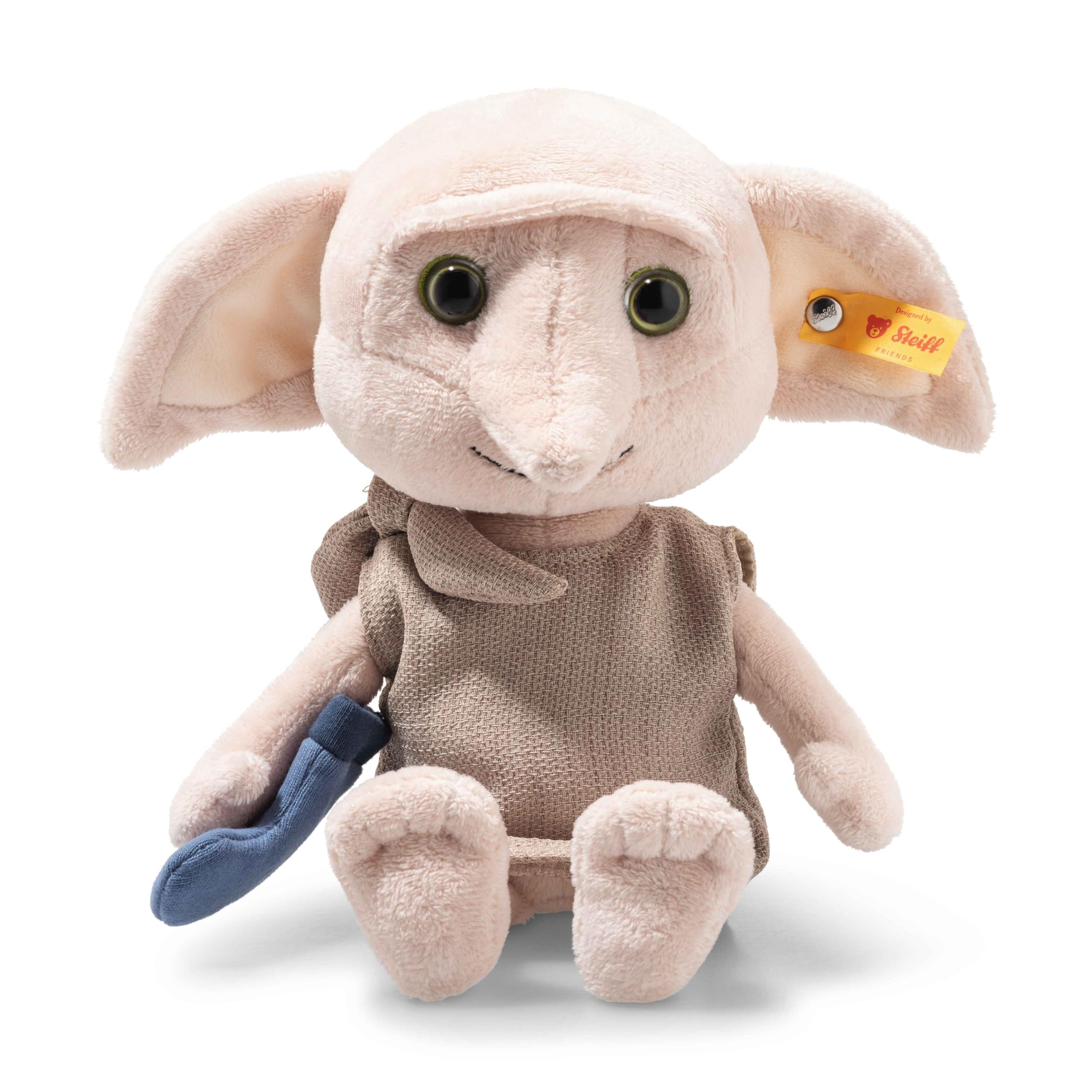 Steiff Przytulanka Dobby, słodka pluszowa zabawka z oczami z tworzywa sztucznego, dla dzieci, chłopców i dziewczynek, Friends, pluszowa zabawka, 26 cm, wielokolorowa, 024207