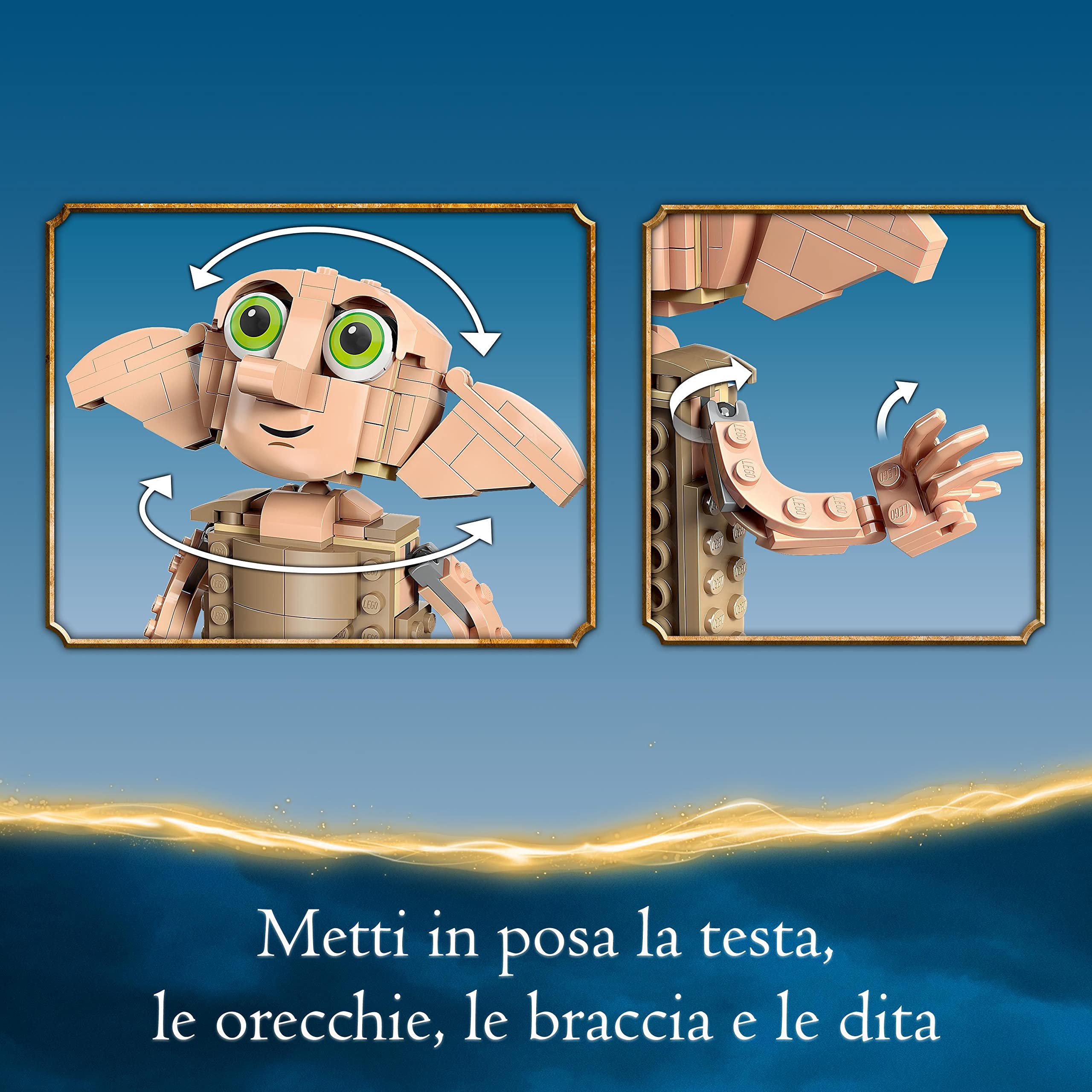 LEGO Harry Potter Dobby l'Elfo Domestico, Regalo per Ragazze, Ragazzi, Adolescenti e Tutti i Fan da 8 Anni in su, Modello Snodabile di Personaggio Iconico, Gioco da Collezione 76421